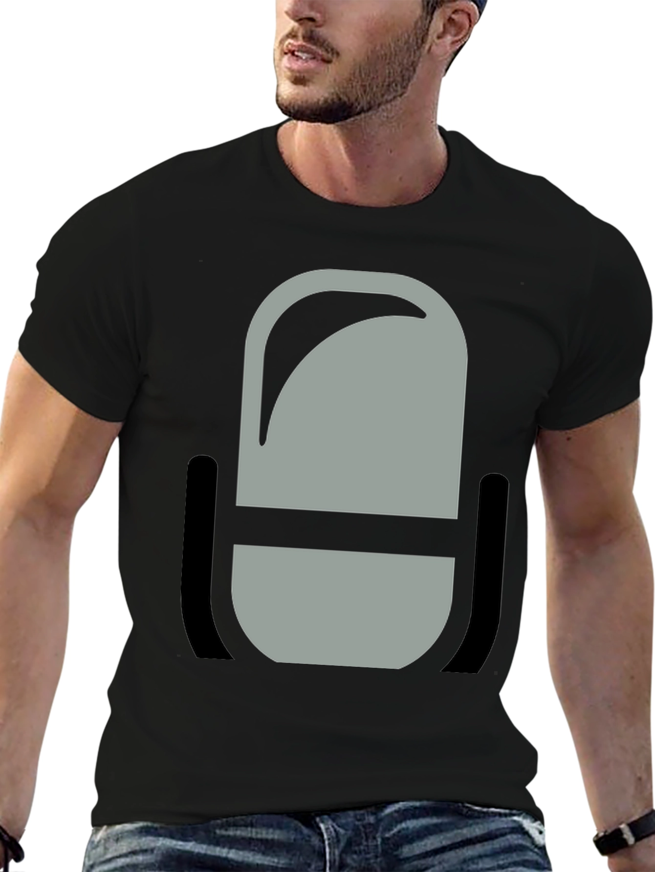 Podcast Microphone Graphic Tee - Black