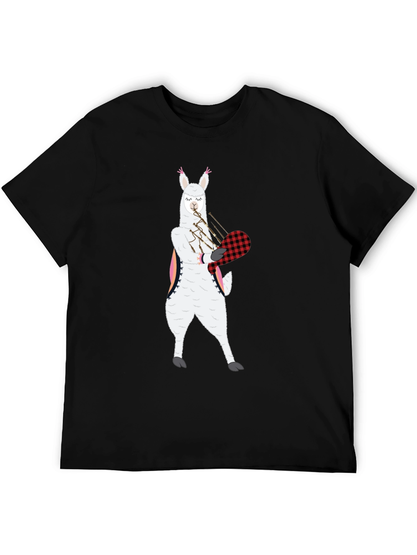 Llama Bagpipe T-Shirt Funny Graphic Tee
