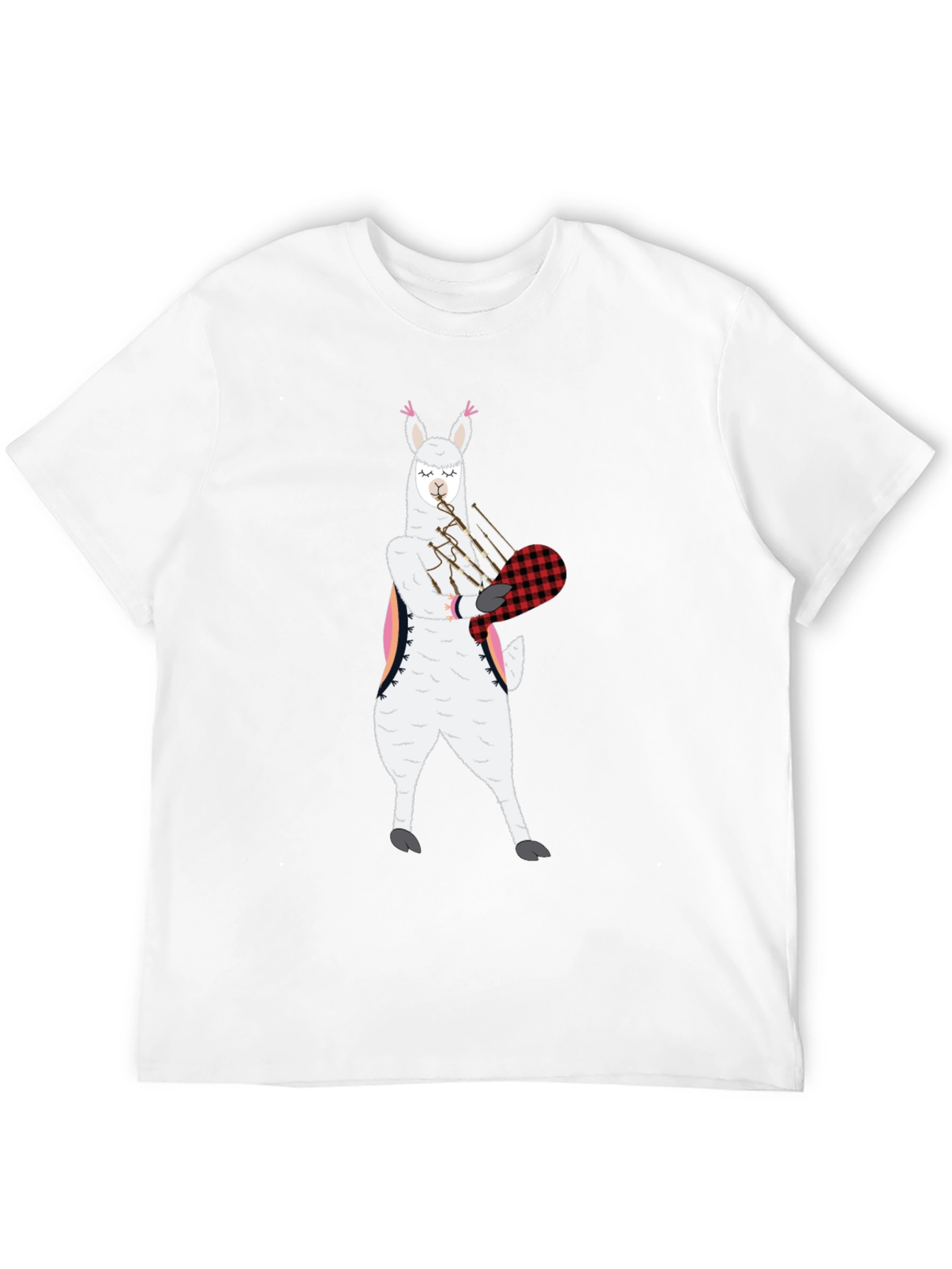 Llama Bagpipe T-Shirt Funny Graphic Tee