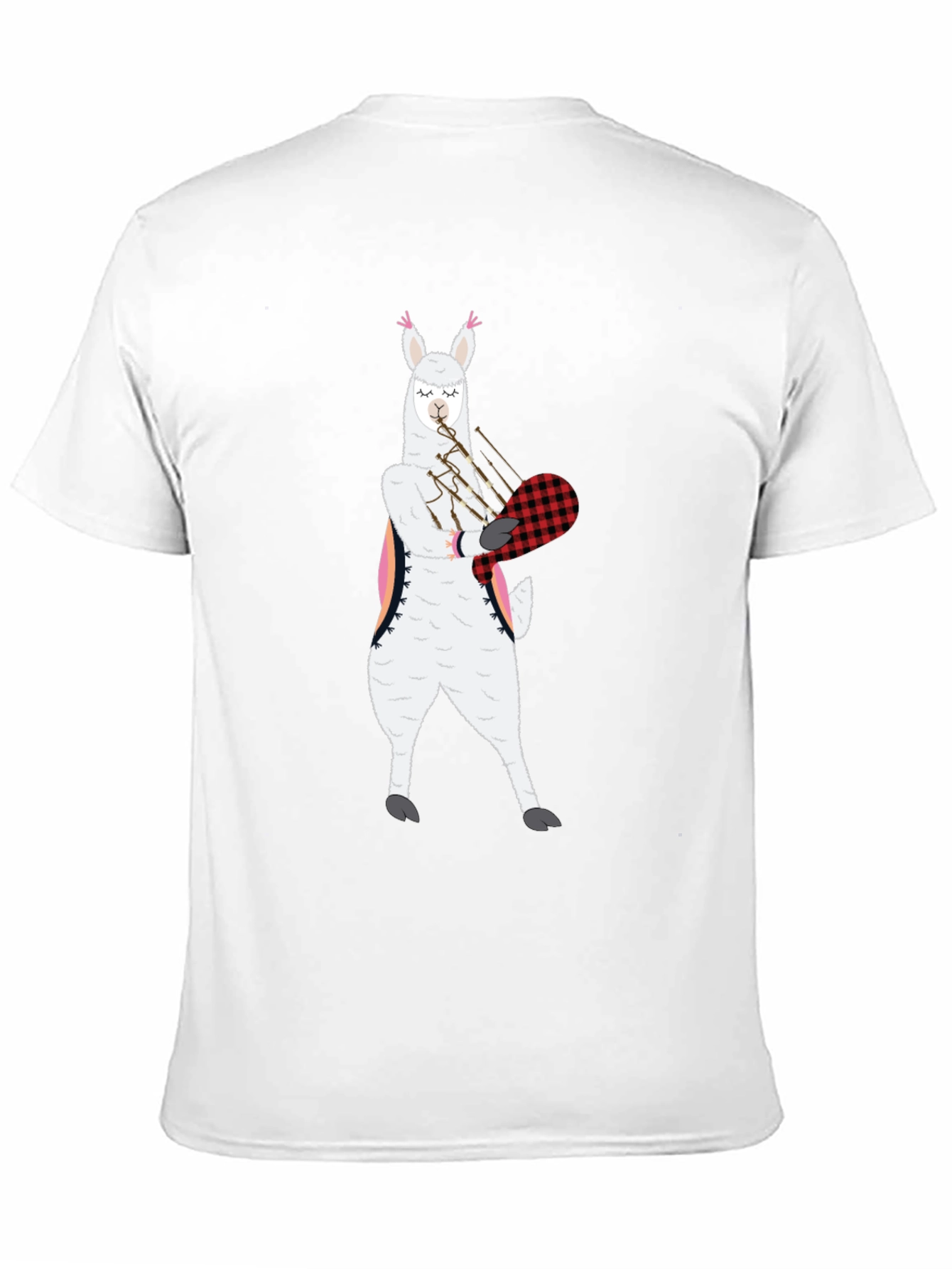 Llama Bagpipe T-Shirt Funny Graphic Tee