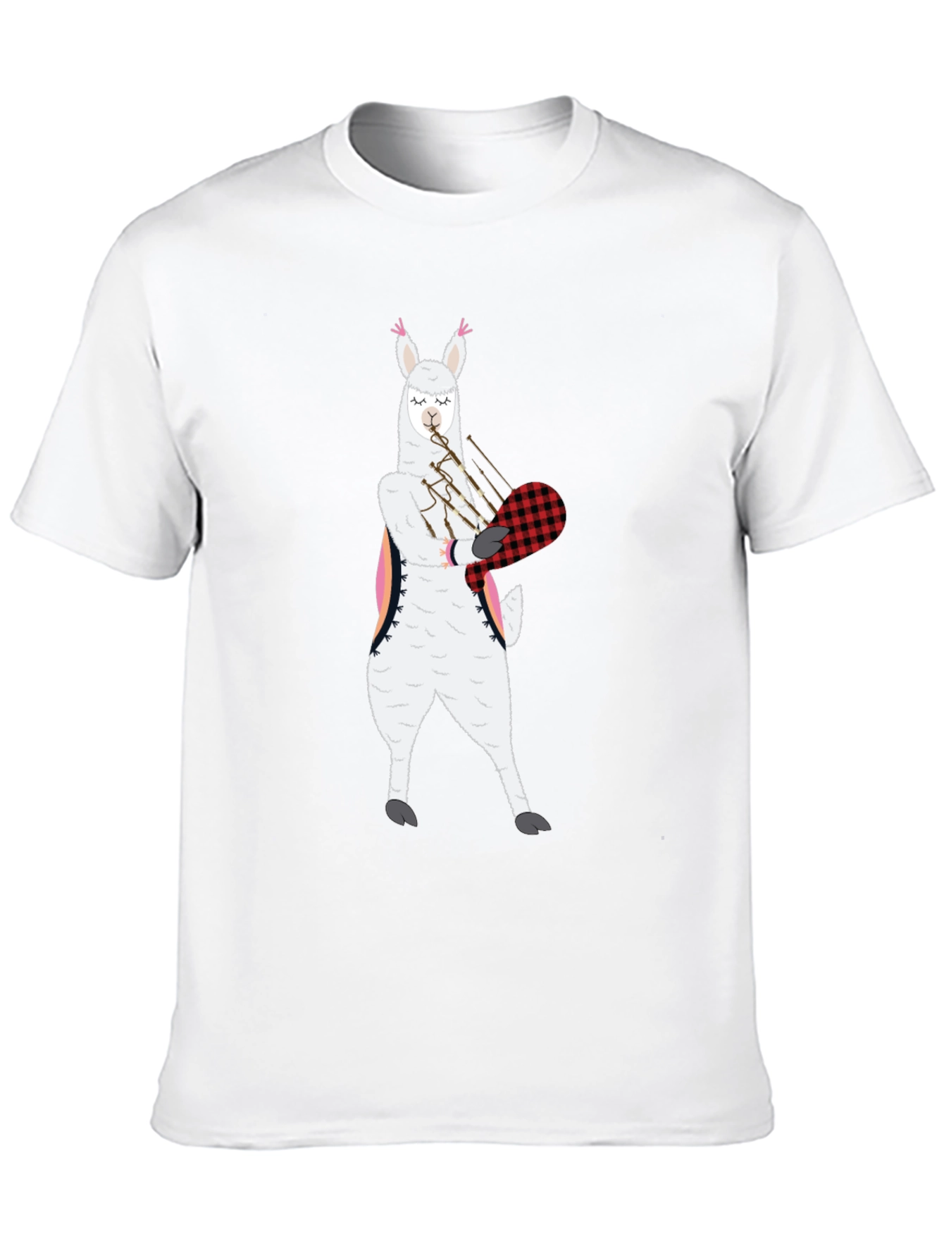 Llama Bagpipe T-Shirt Funny Graphic Tee