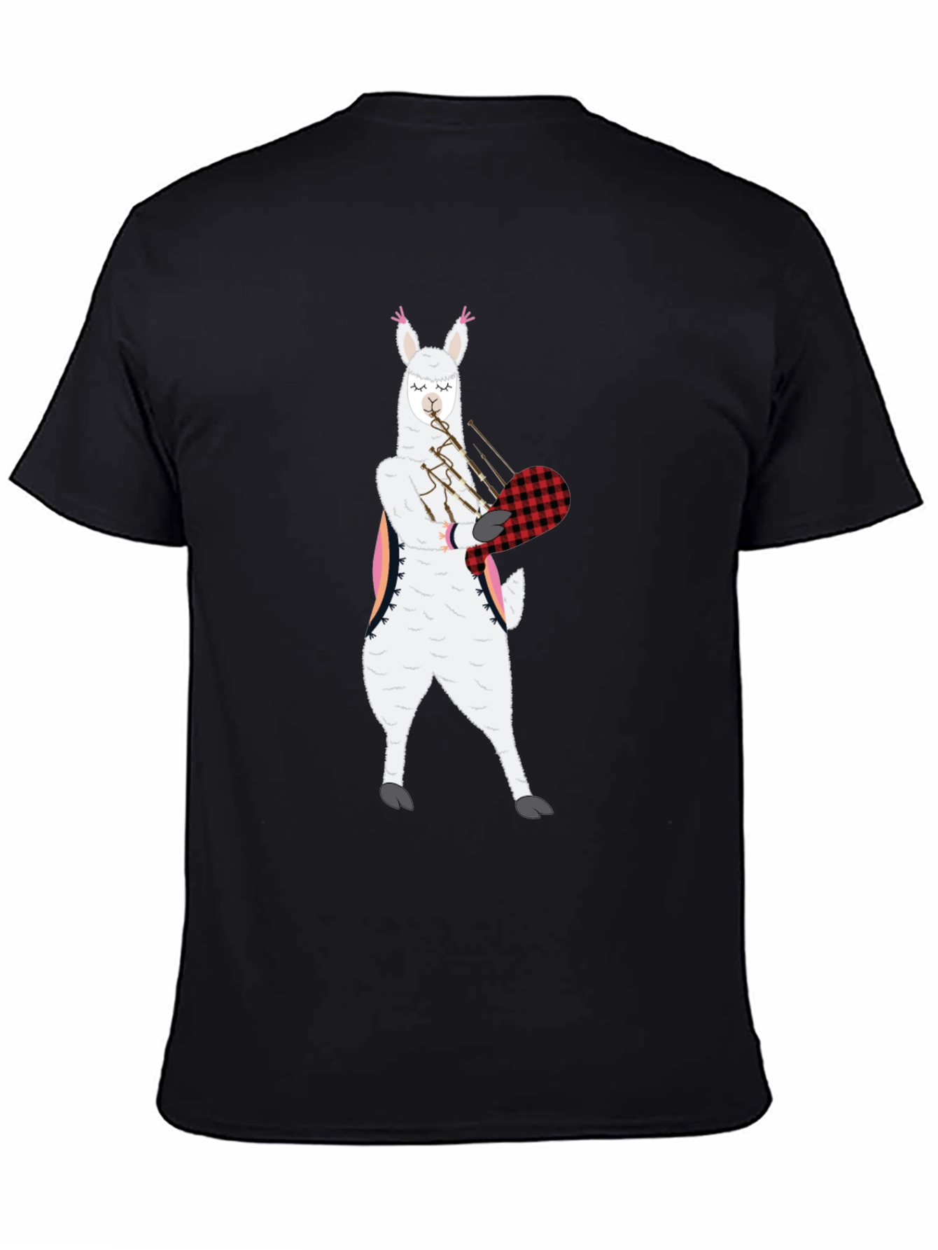 Llama Bagpipe T-Shirt Funny Graphic Tee