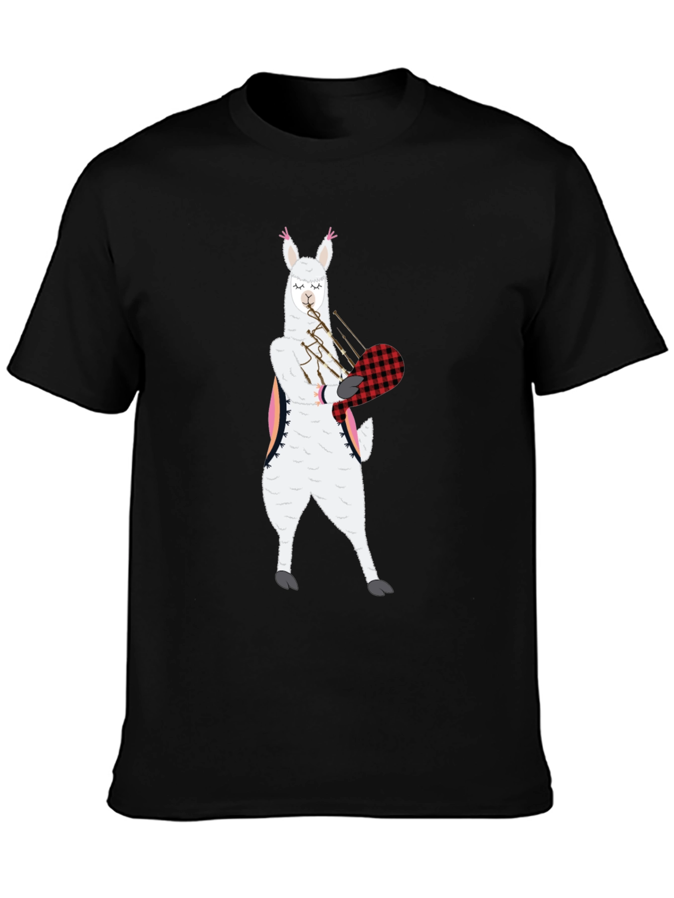 Llama Bagpipe T-Shirt Funny Graphic Tee