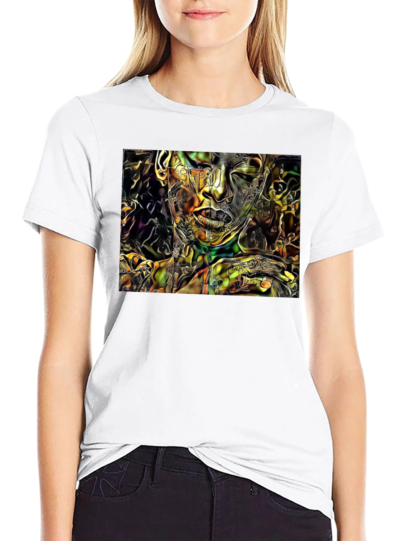 Abstract Art Graphic Black T-Shirt