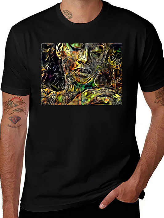 Abstract Art Graphic Black T-Shirt