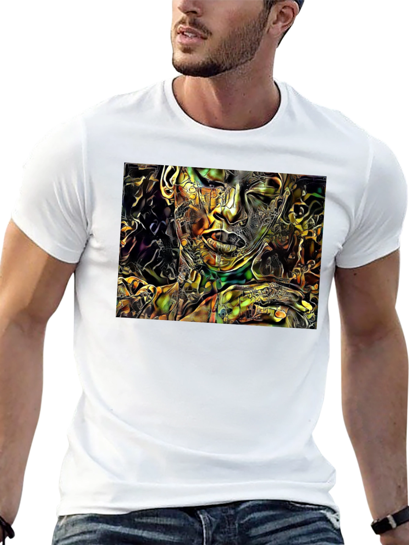 Abstract Art Graphic Black T-Shirt