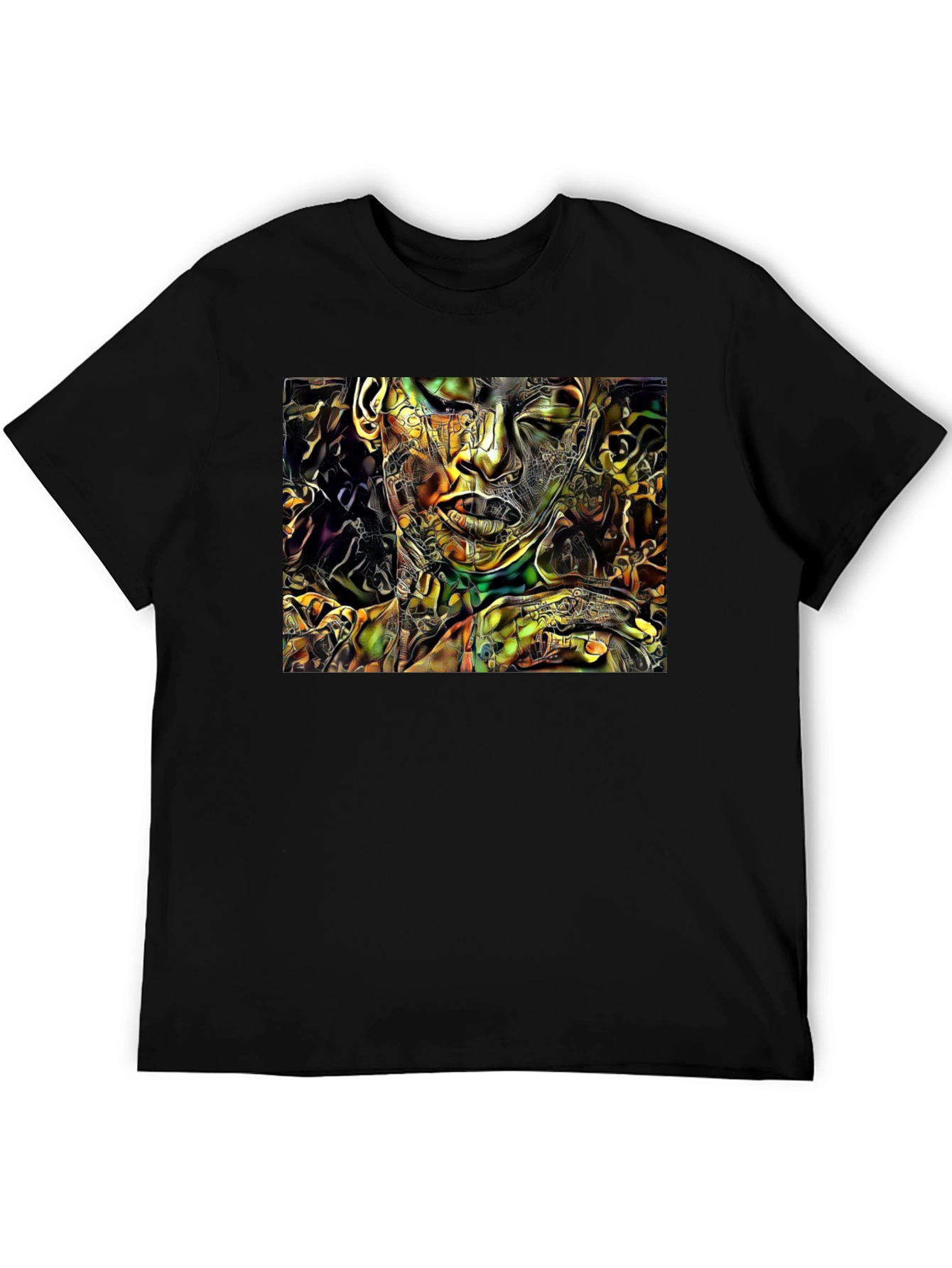 Abstract Art Graphic Black T-Shirt