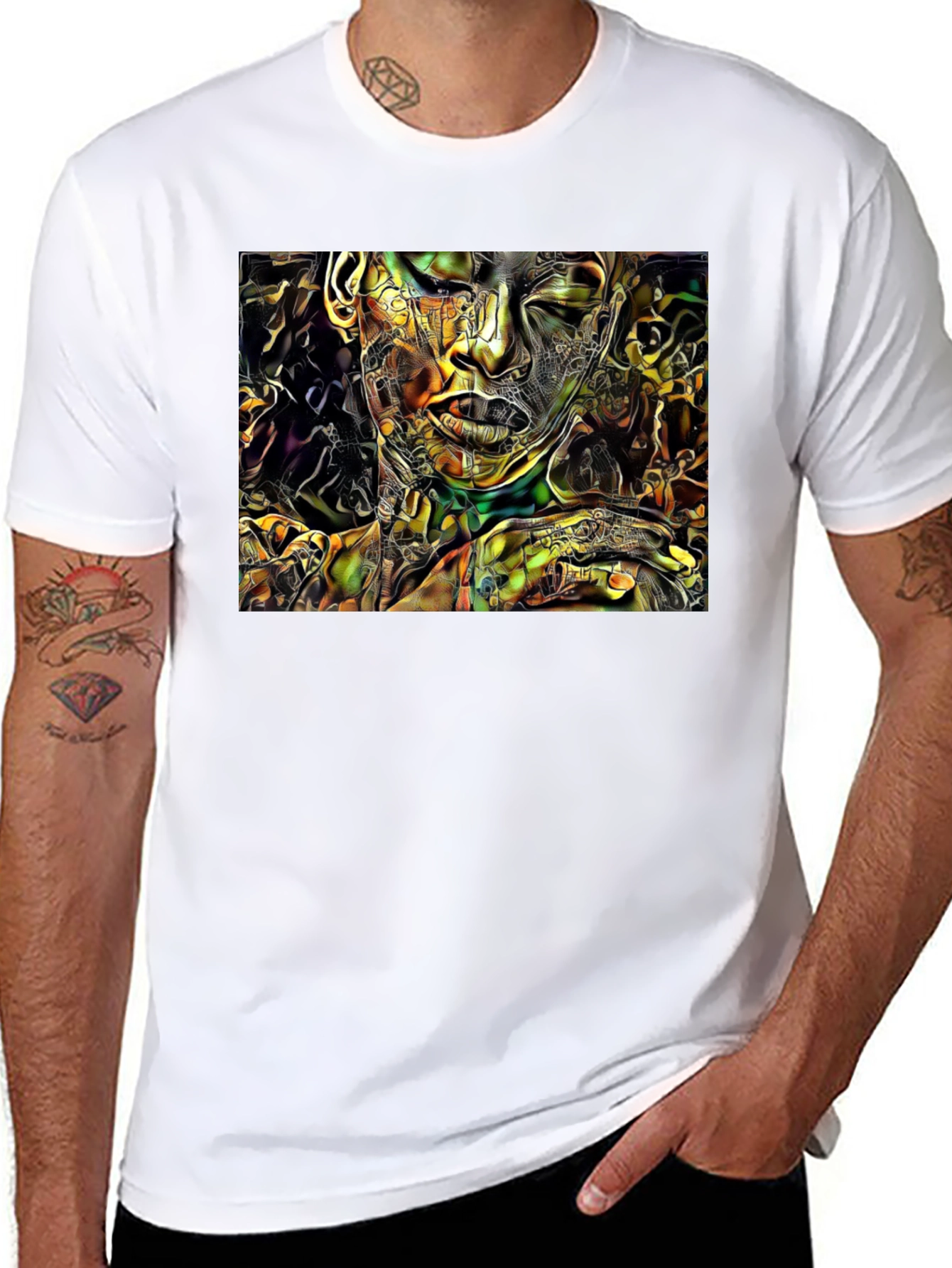 Abstract Art Graphic Black T-Shirt
