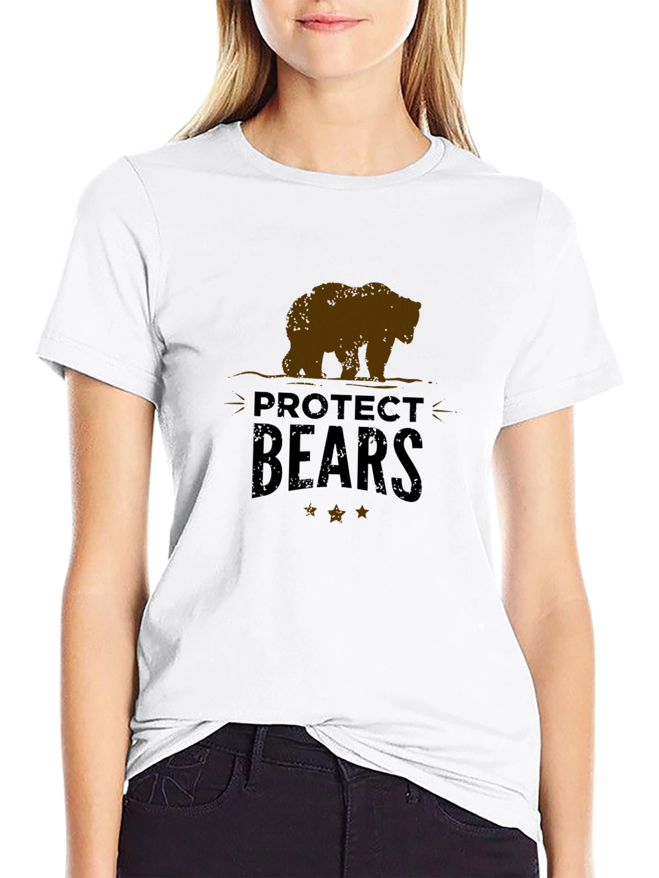 Protect Bears Graphic Tee - Black