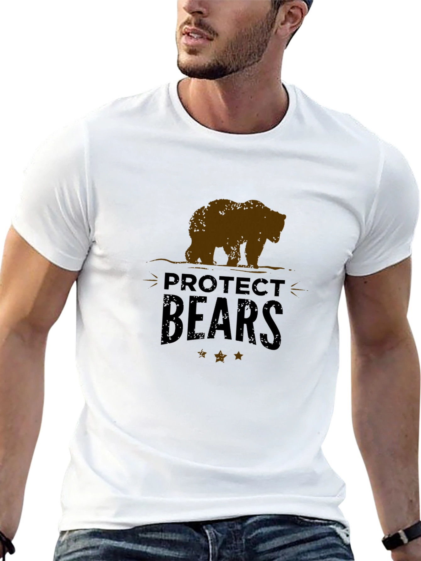 Protect Bears Graphic Tee - Black