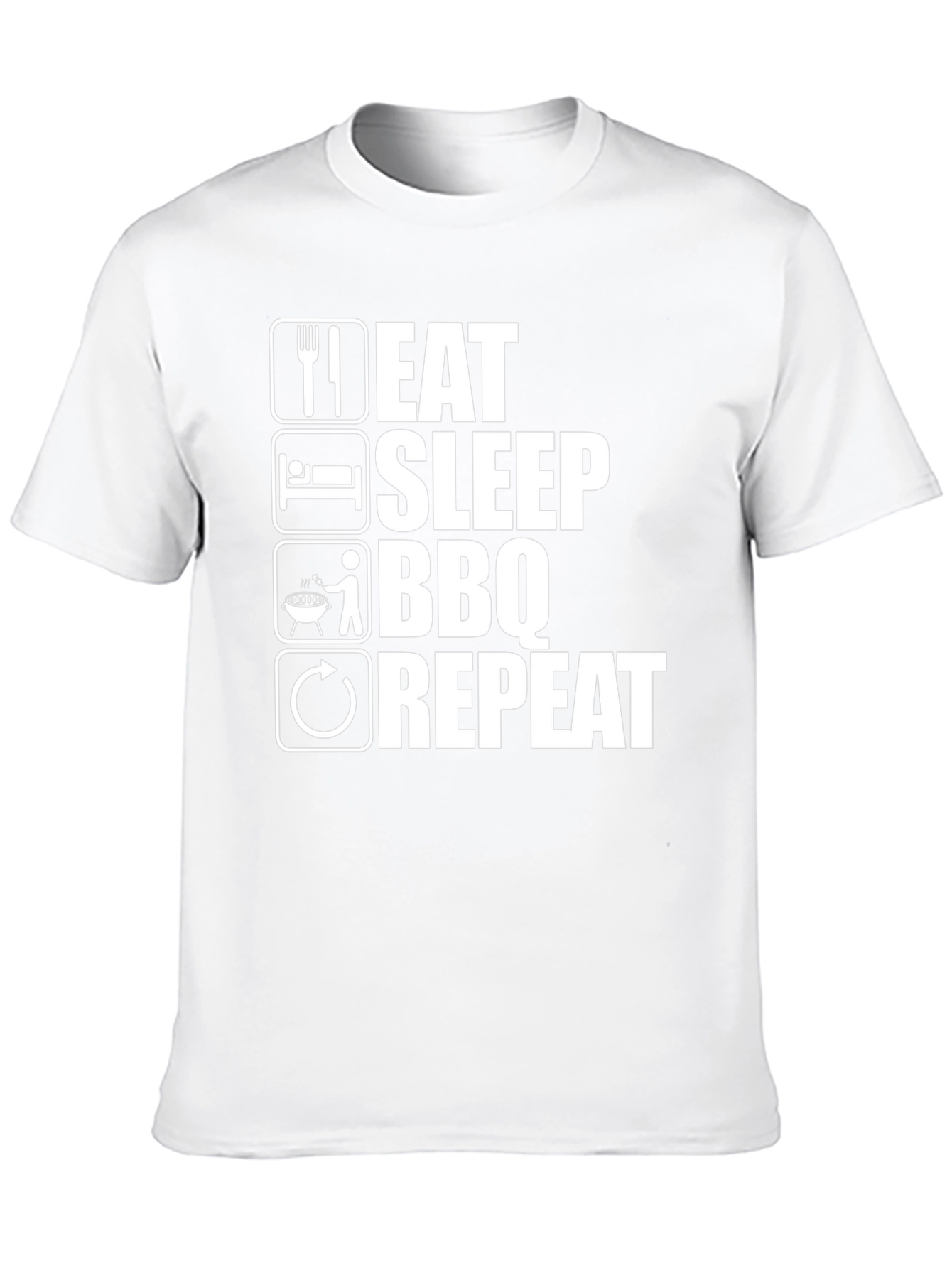 Eat Sleep BBQ Repeat Black T-Shirt