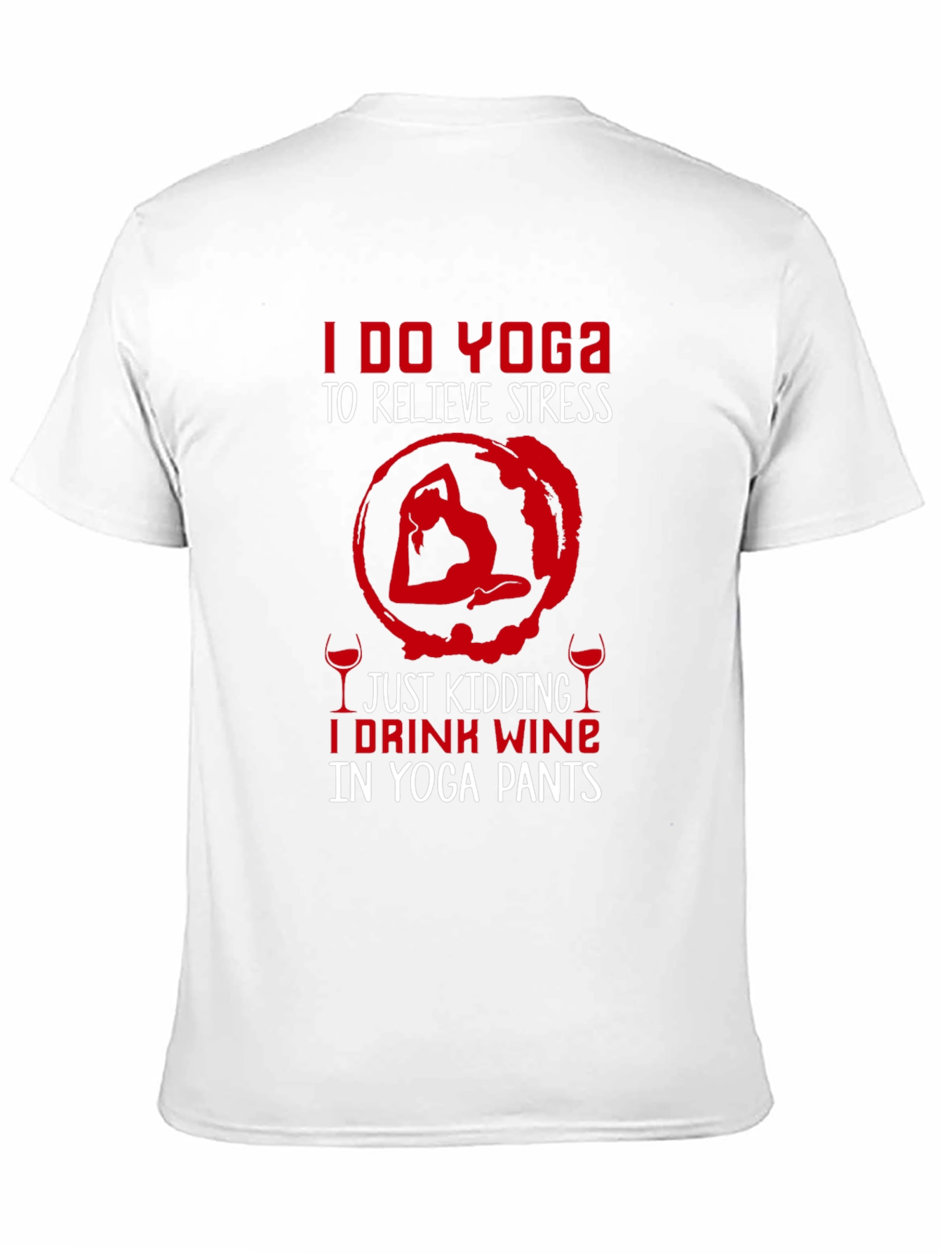 Yoga Wine T-Shirt - Funny Relaxing Tee