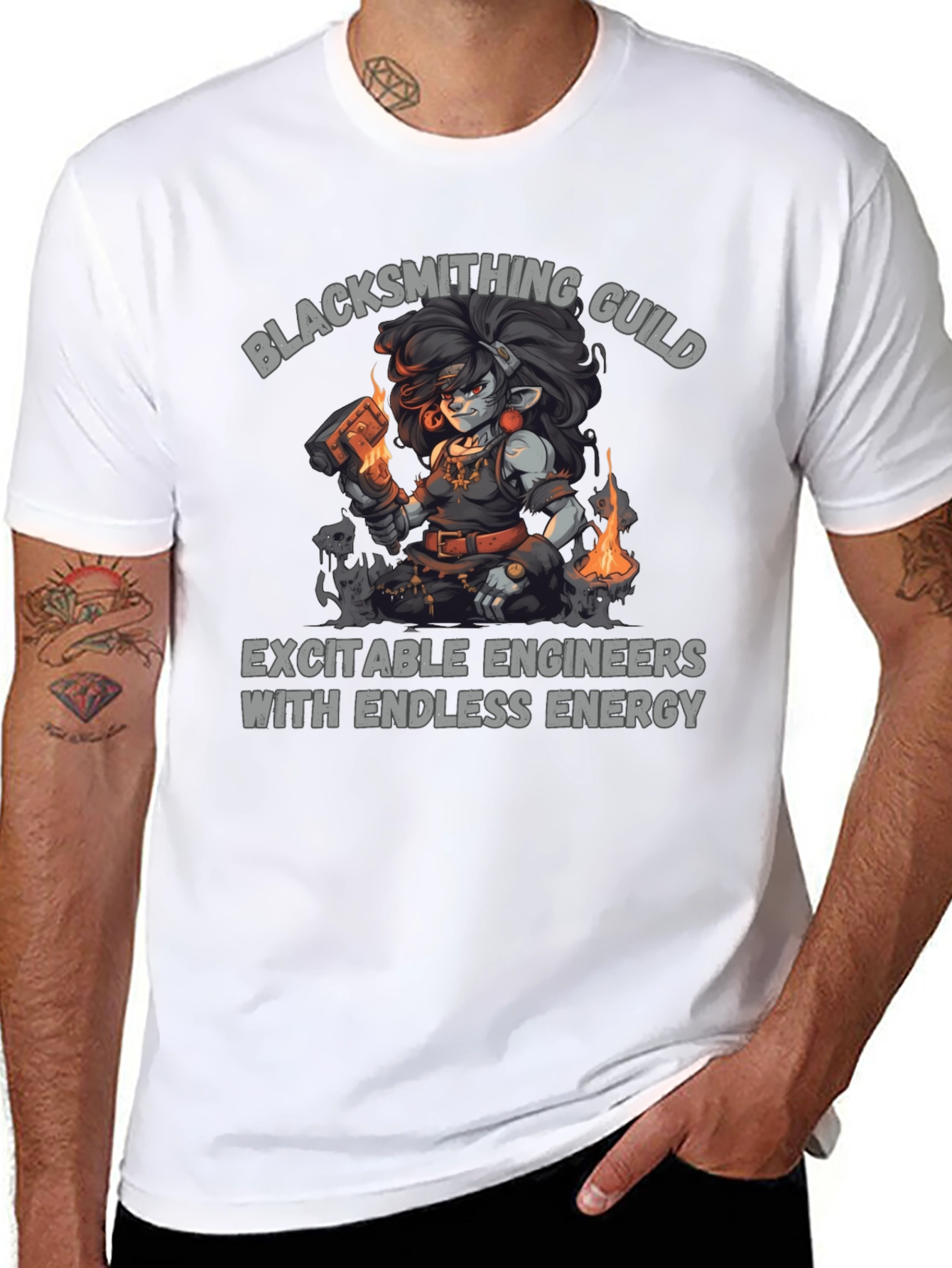 Blacksmithing Guild T-Shirt - Exciteable Engineers Tee