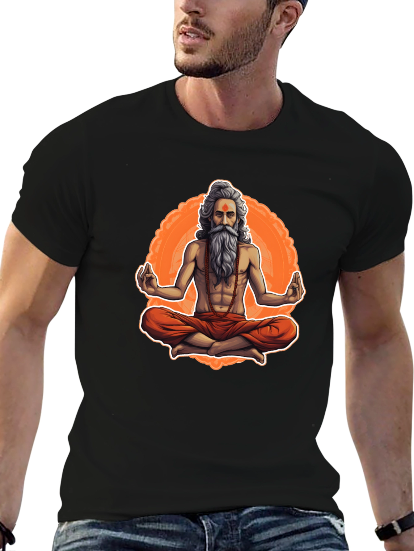 Meditating Yogi Graphic Tee - Spiritual Vibe