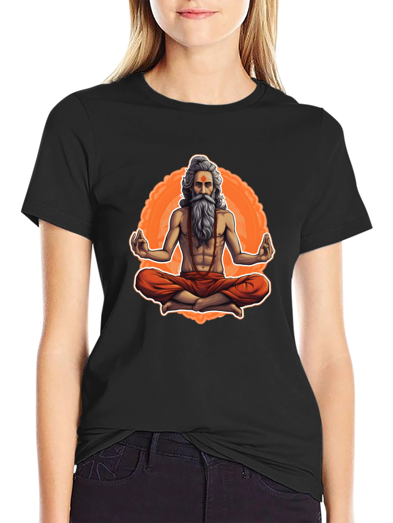 Meditating Yogi Graphic Tee - Spiritual Vibe