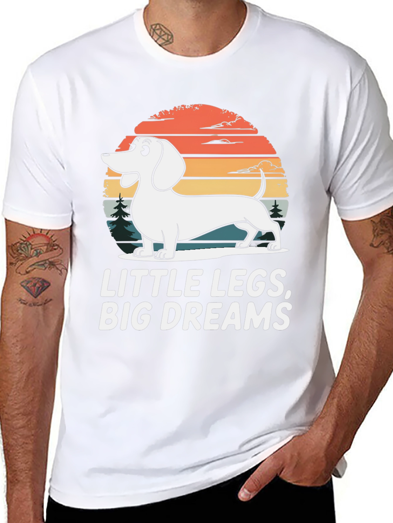 Dachshund Little Legs Big Dreams Graphic Tee