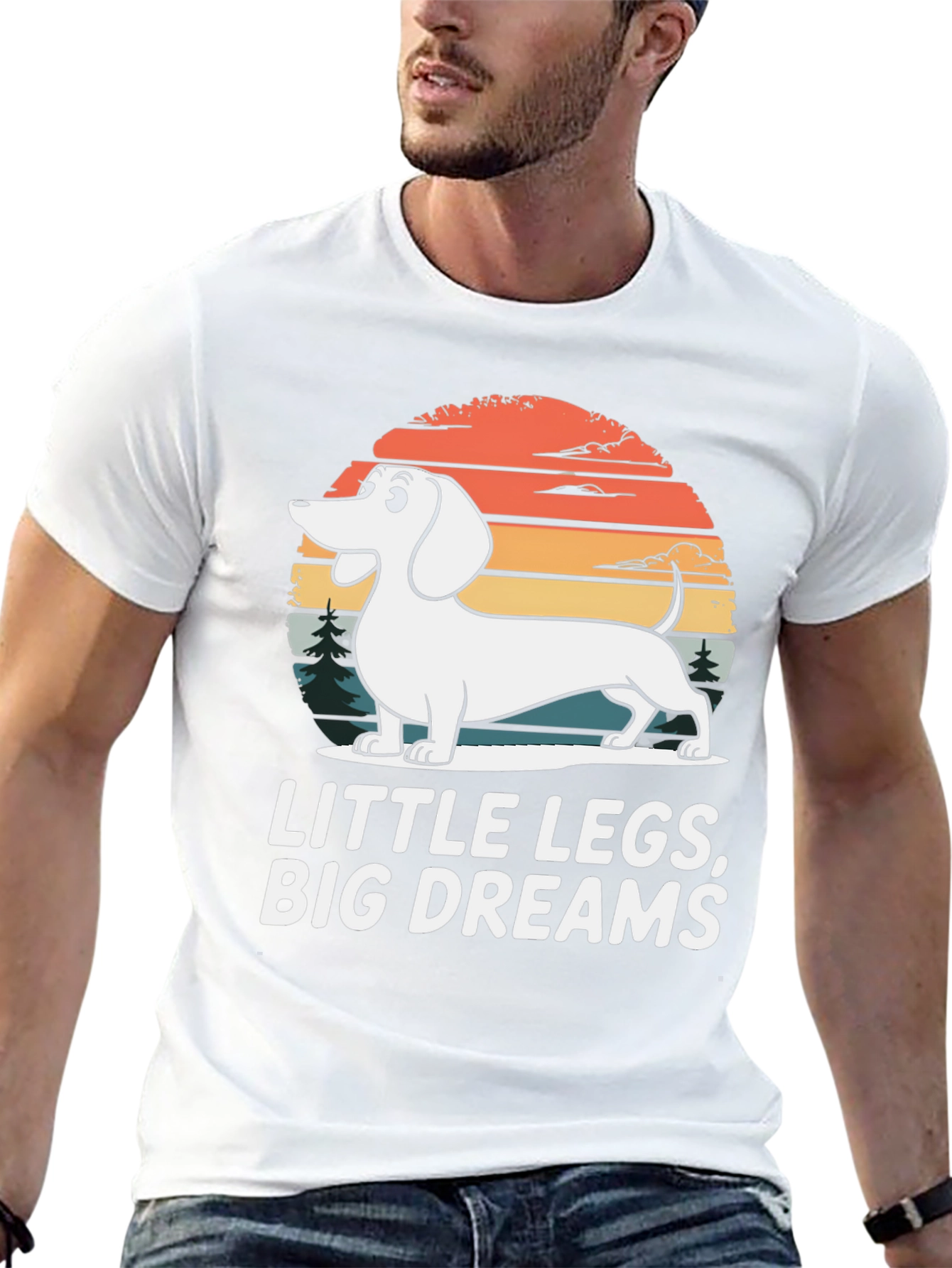 Dachshund Little Legs Big Dreams Graphic Tee