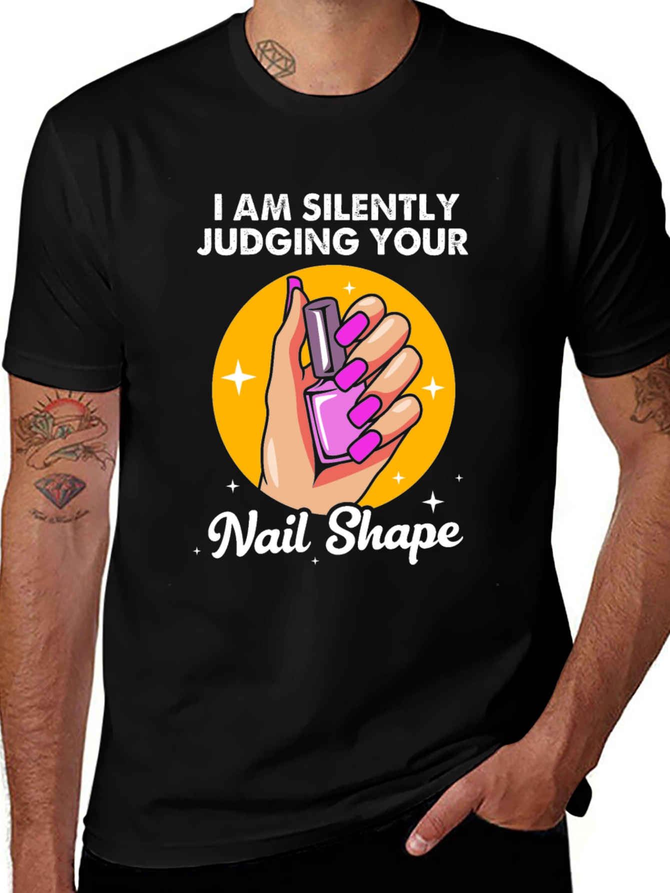 Silently Judging Your Nail Shape Graphic Tee