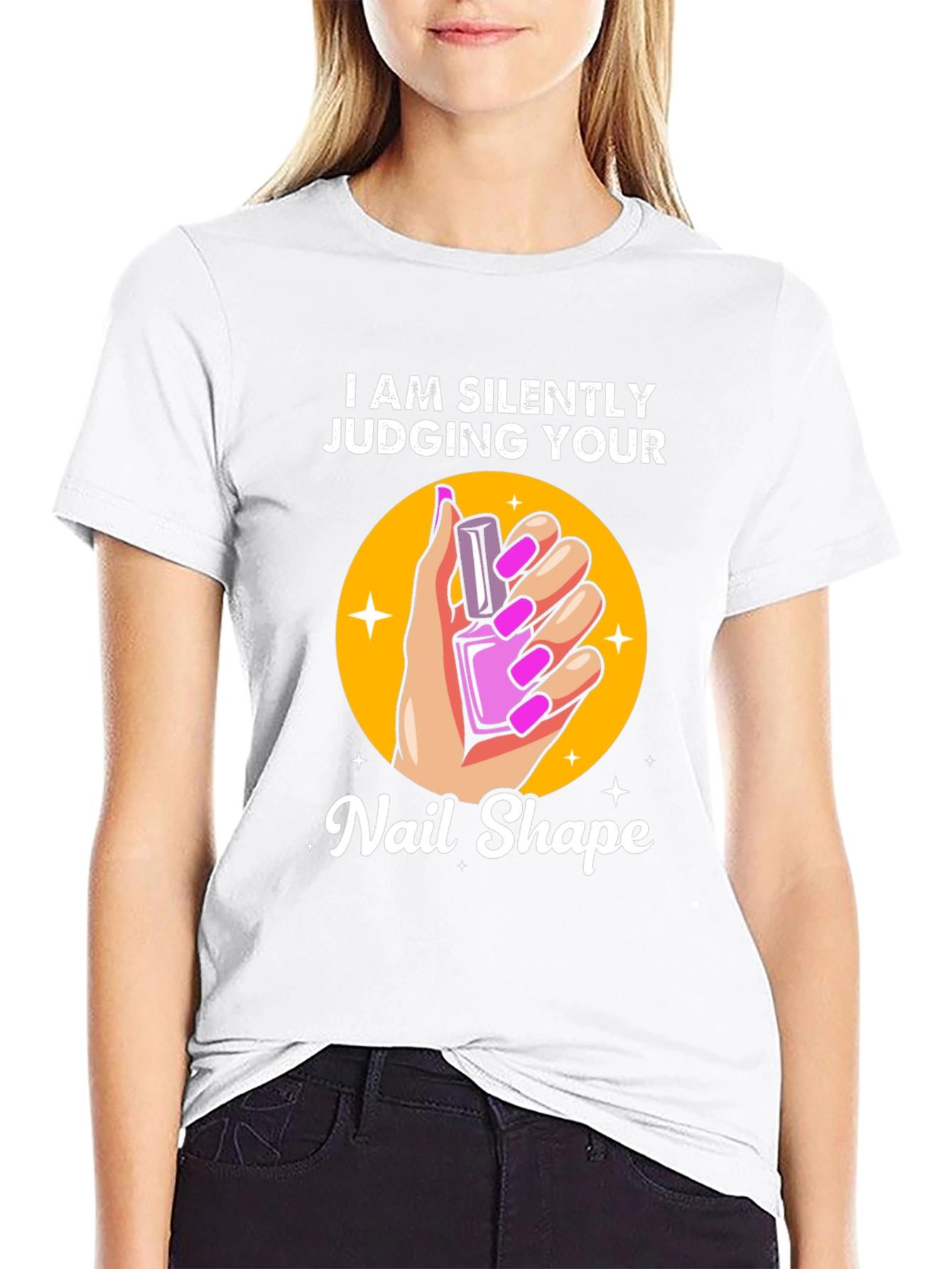 Silently Judging Your Nail Shape Graphic Tee