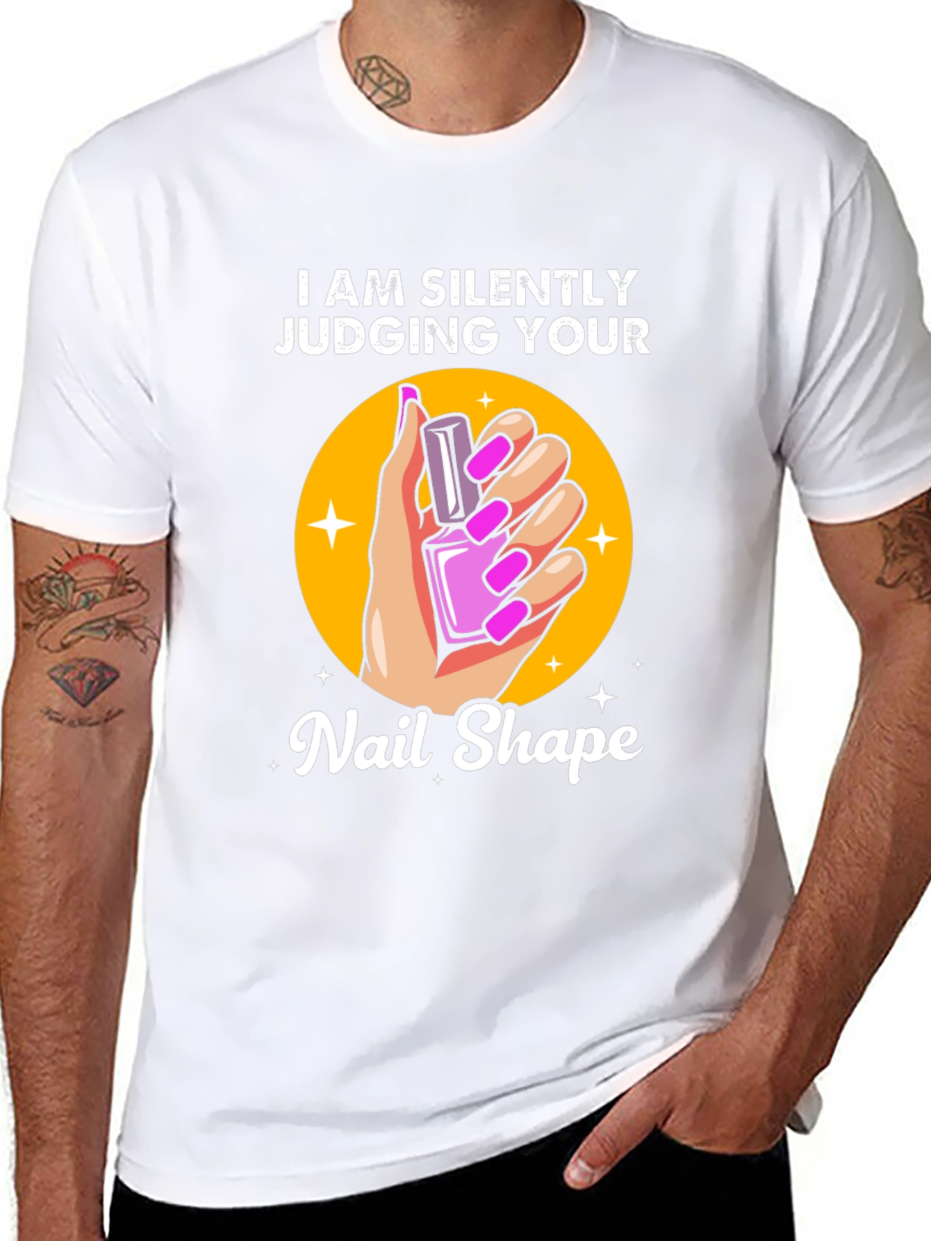 Silently Judging Your Nail Shape Graphic Tee