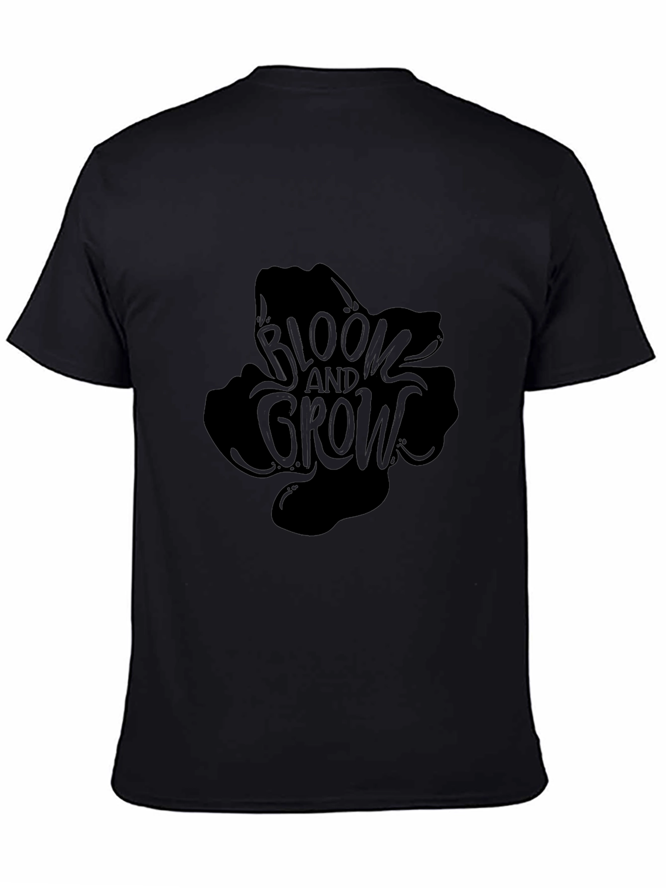 Bloom and Grow Black Graphic Tee