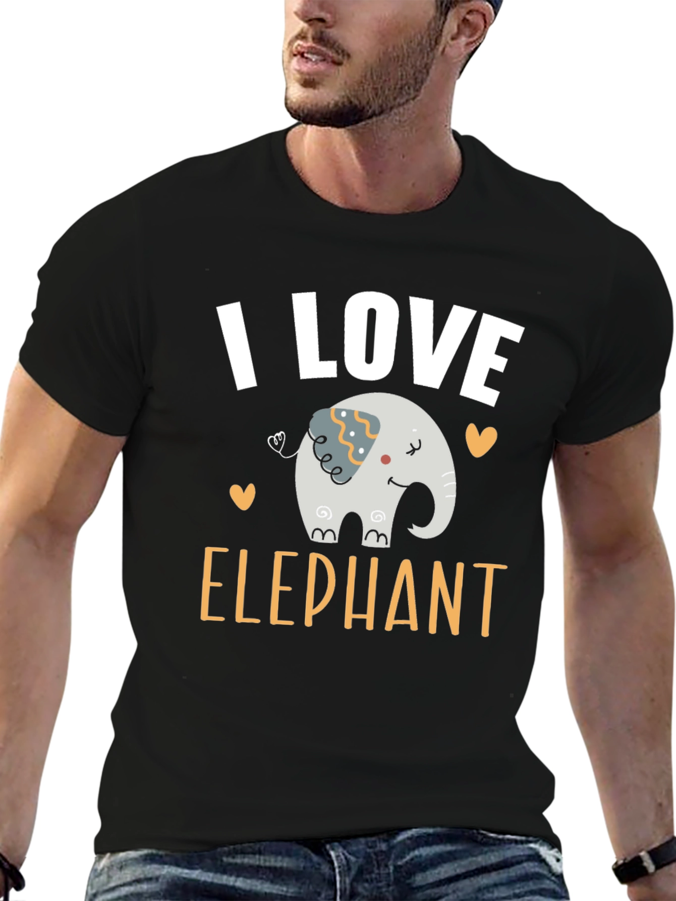 I Love Elephant Graphic T-Shirt