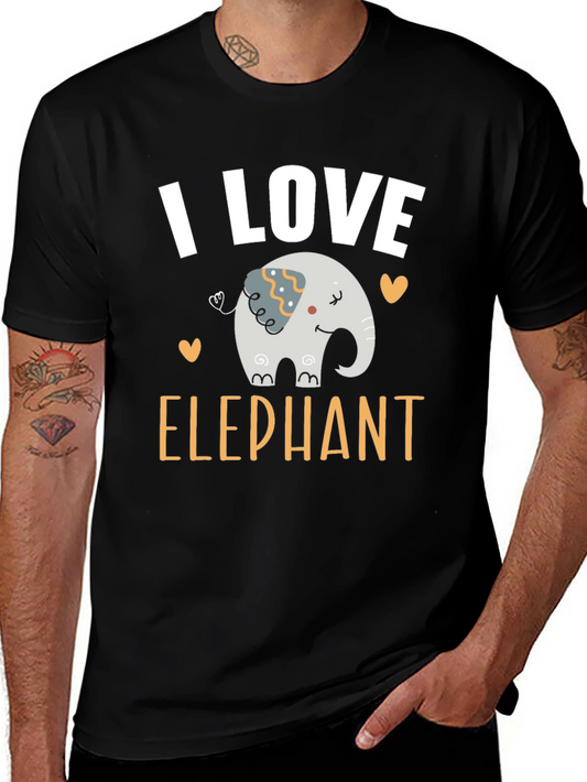 I Love Elephant Graphic T-Shirt