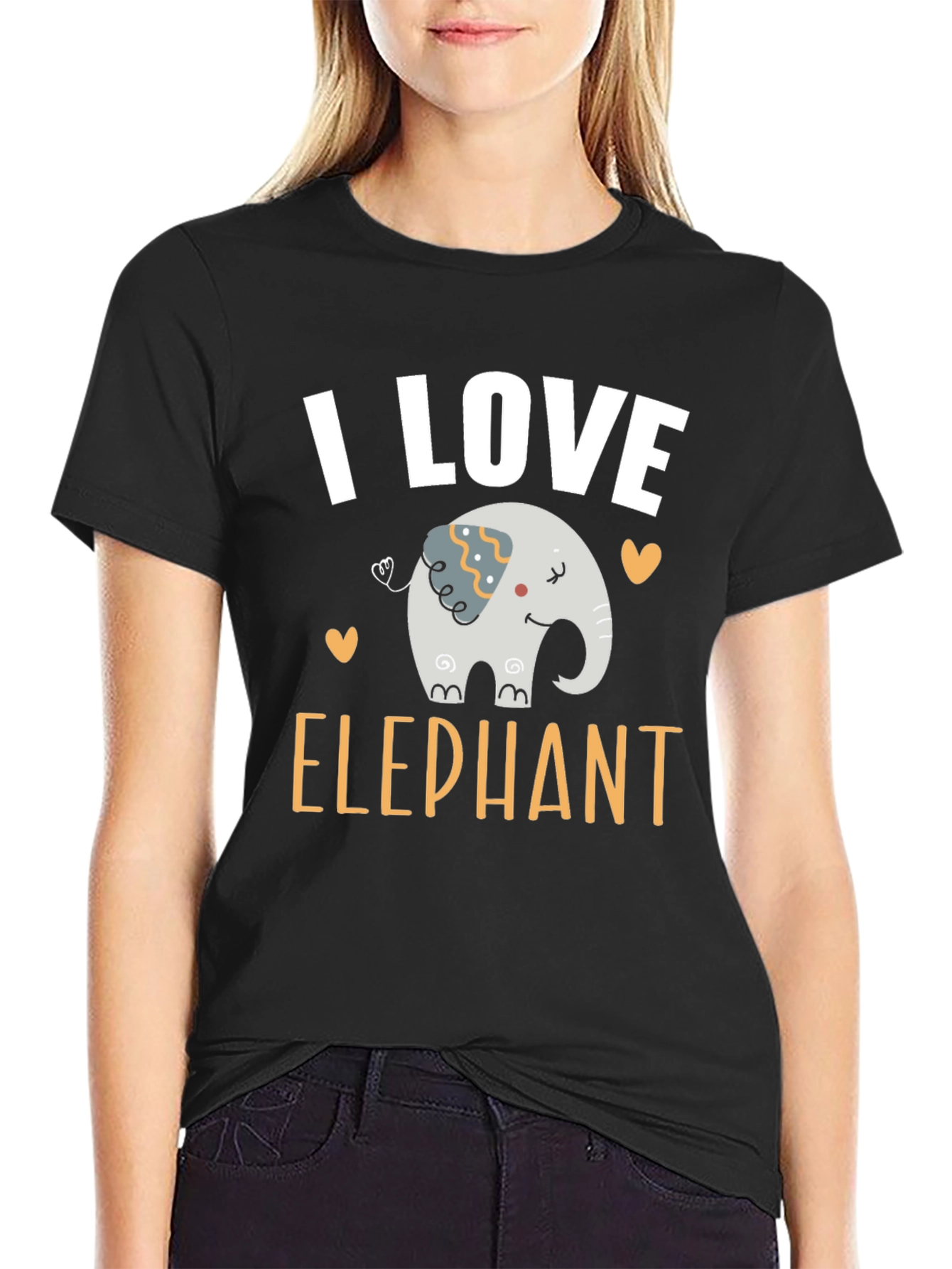 I Love Elephant Graphic T-Shirt