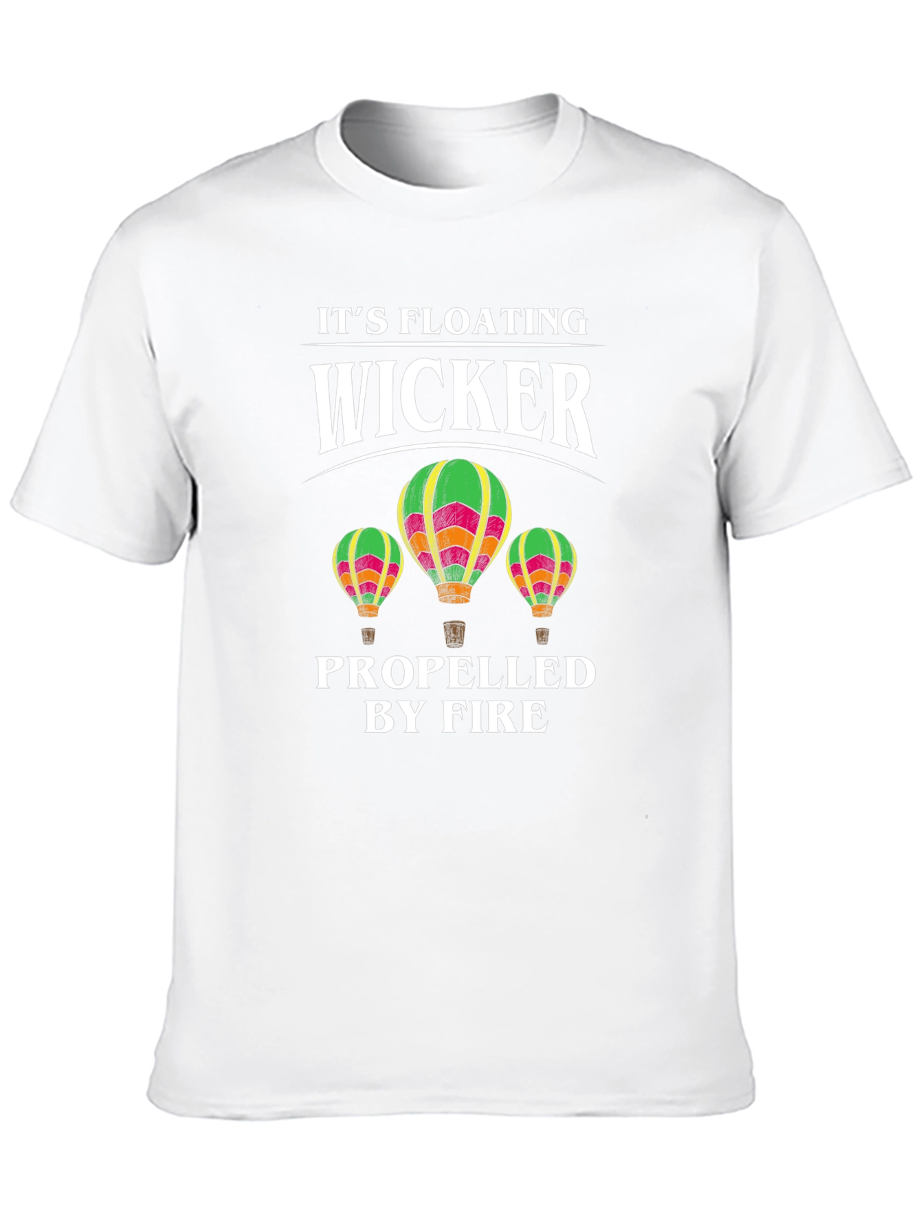 Wicker Hot Air Balloon Graphic T-Shirt