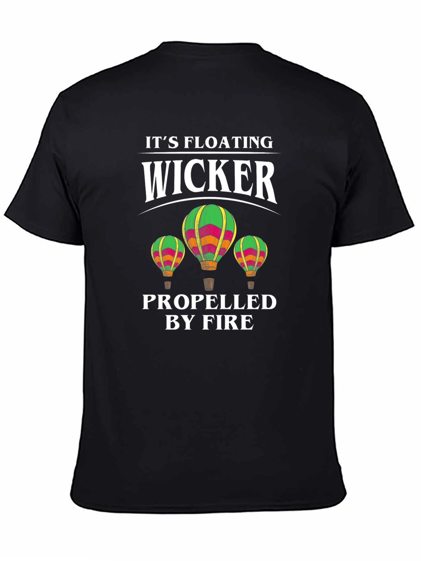 Wicker Hot Air Balloon Graphic T-Shirt