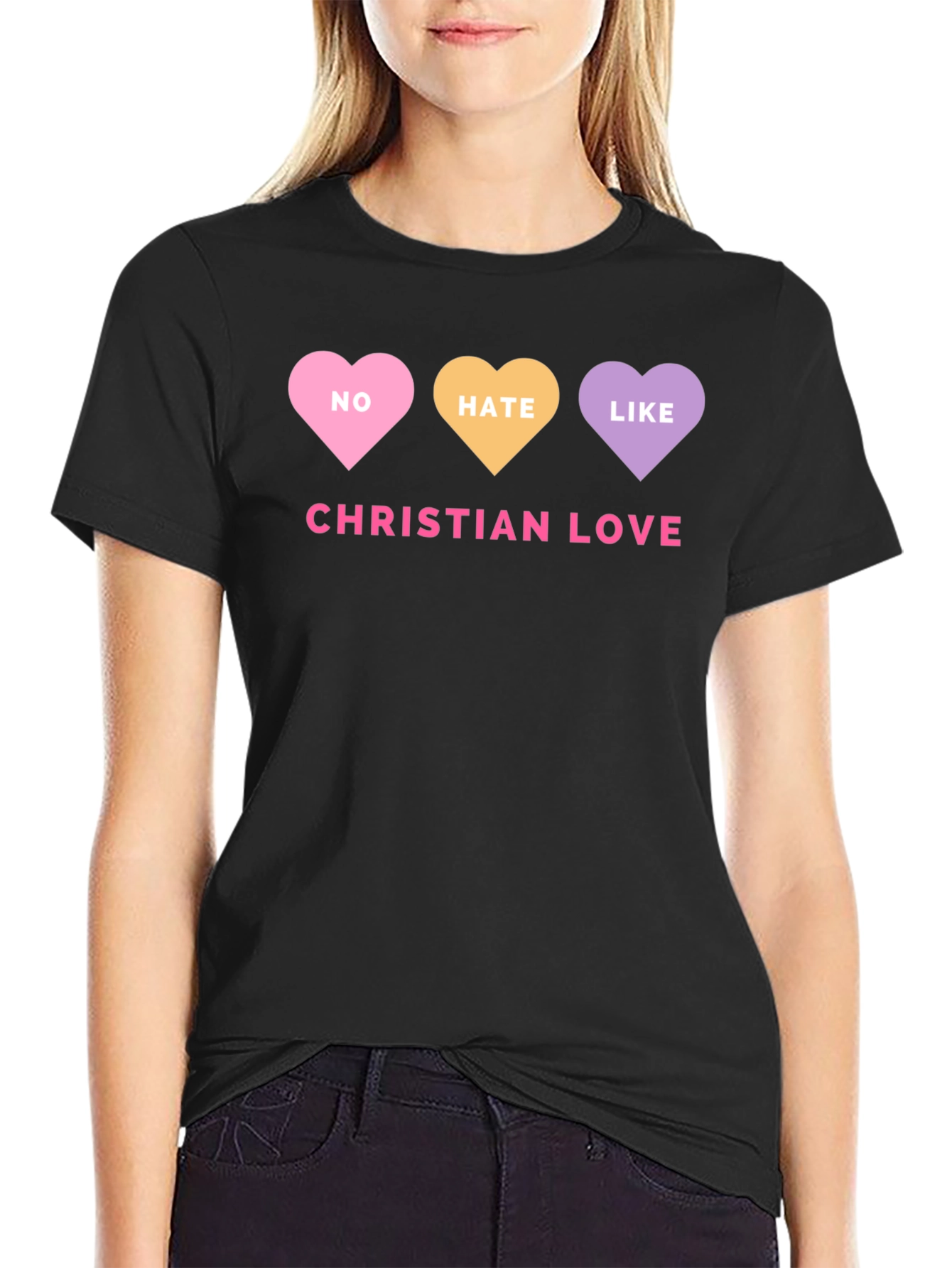 Christian Love Graphic Tee - No Hate Just Love
