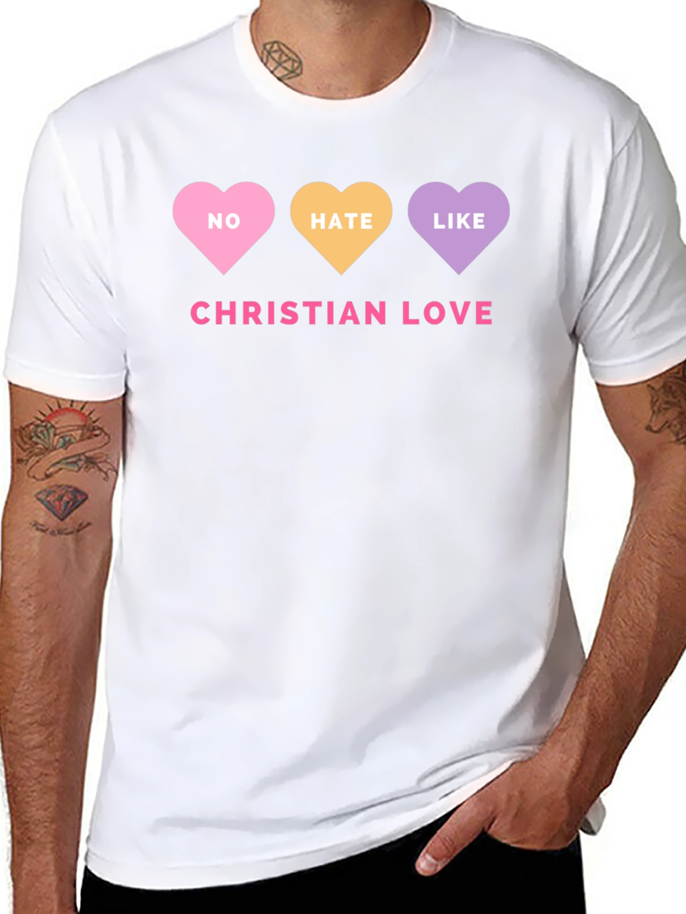 Christian Love Graphic Tee - No Hate Just Love