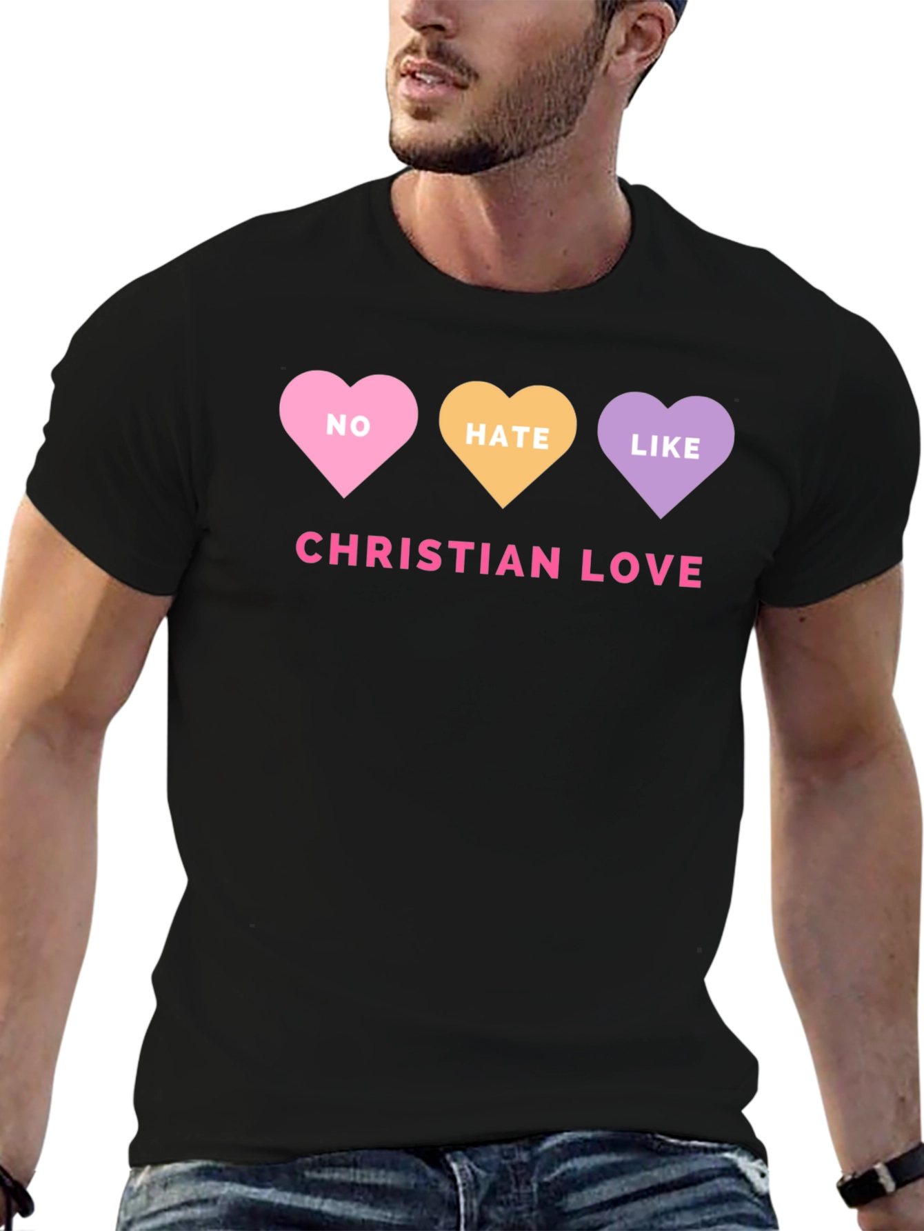 Christian Love Graphic Tee - No Hate Just Love