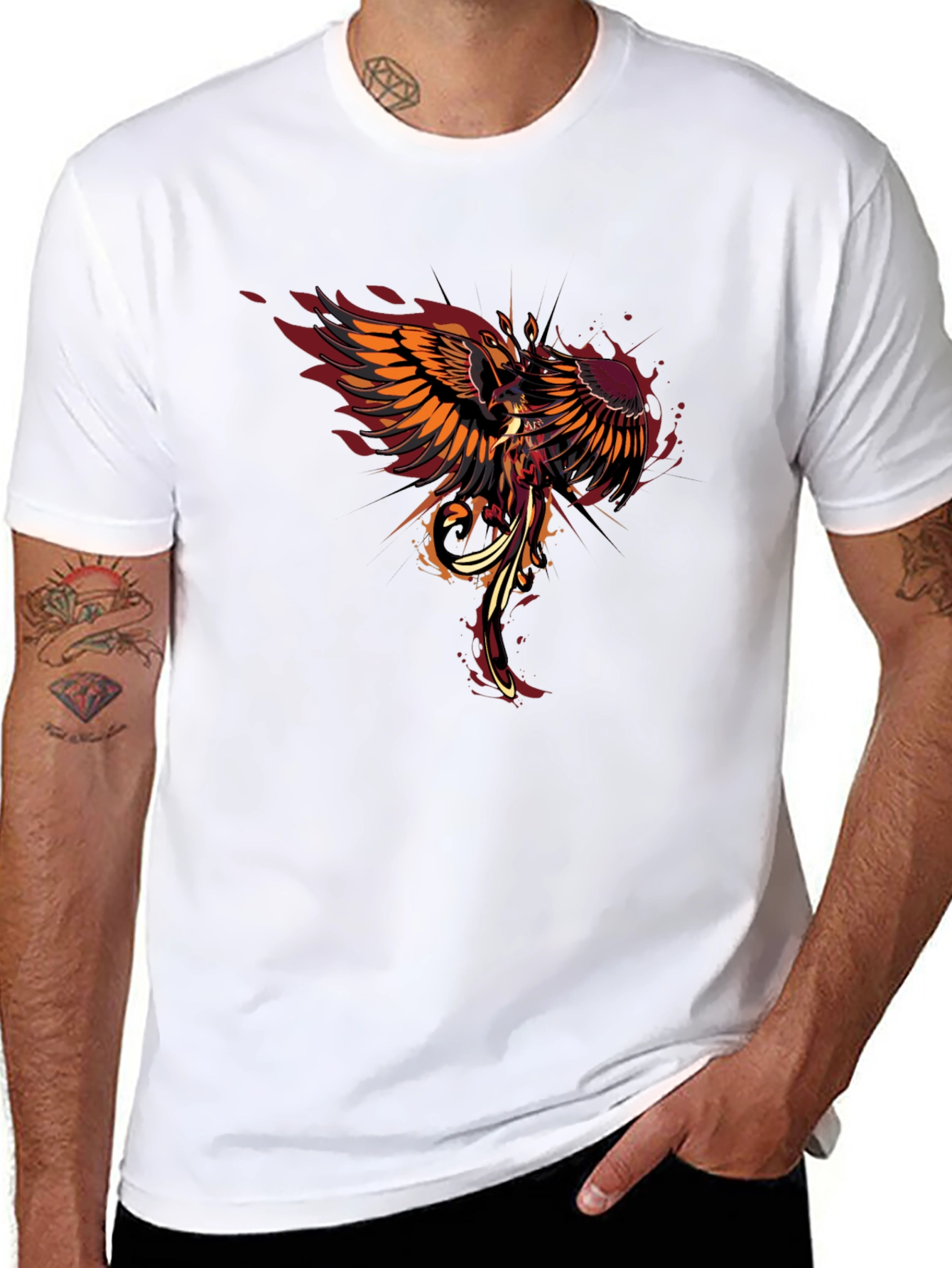 Phoenix Graphic T-Shirt - Bold Bird Design