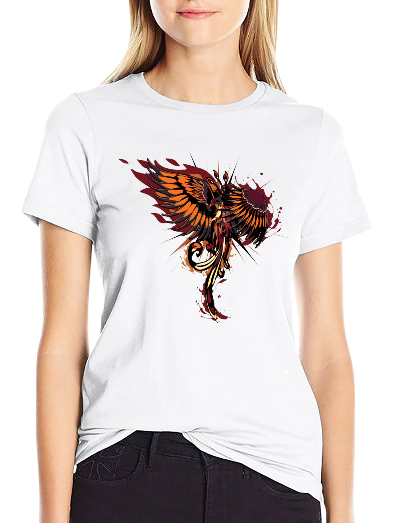 Phoenix Graphic T-Shirt - Bold Bird Design