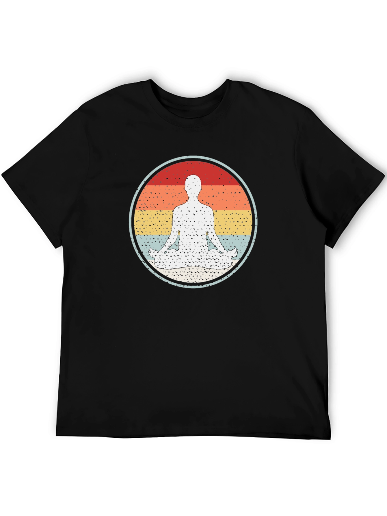 Retro Yoga Pose Graphic Tee - Meditate in Style