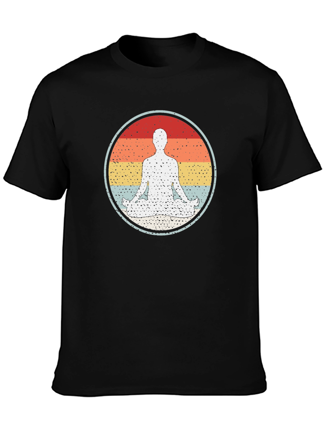Retro Yoga Pose Graphic Tee - Meditate in Style