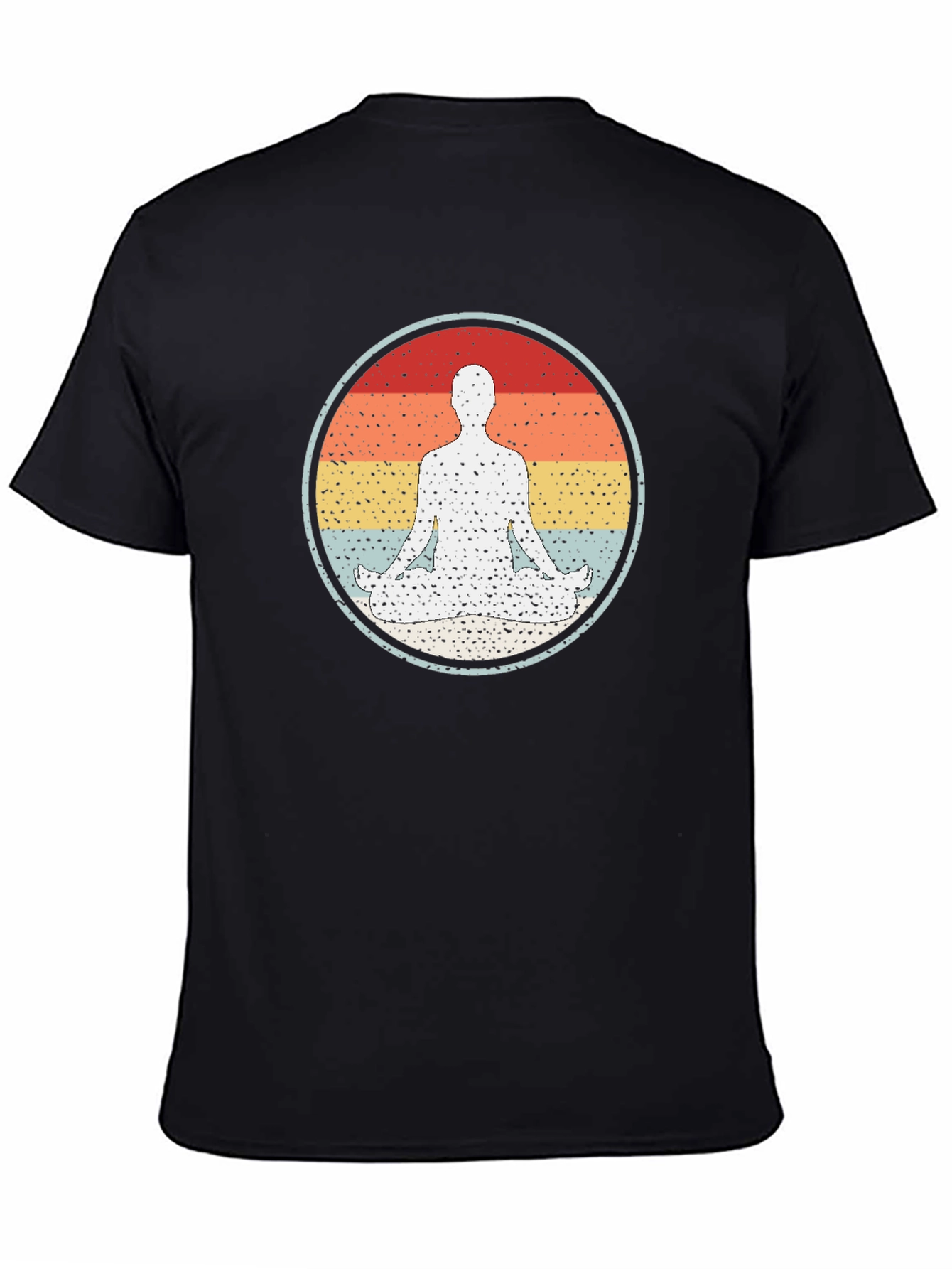 Retro Yoga Pose Graphic Tee - Meditate in Style