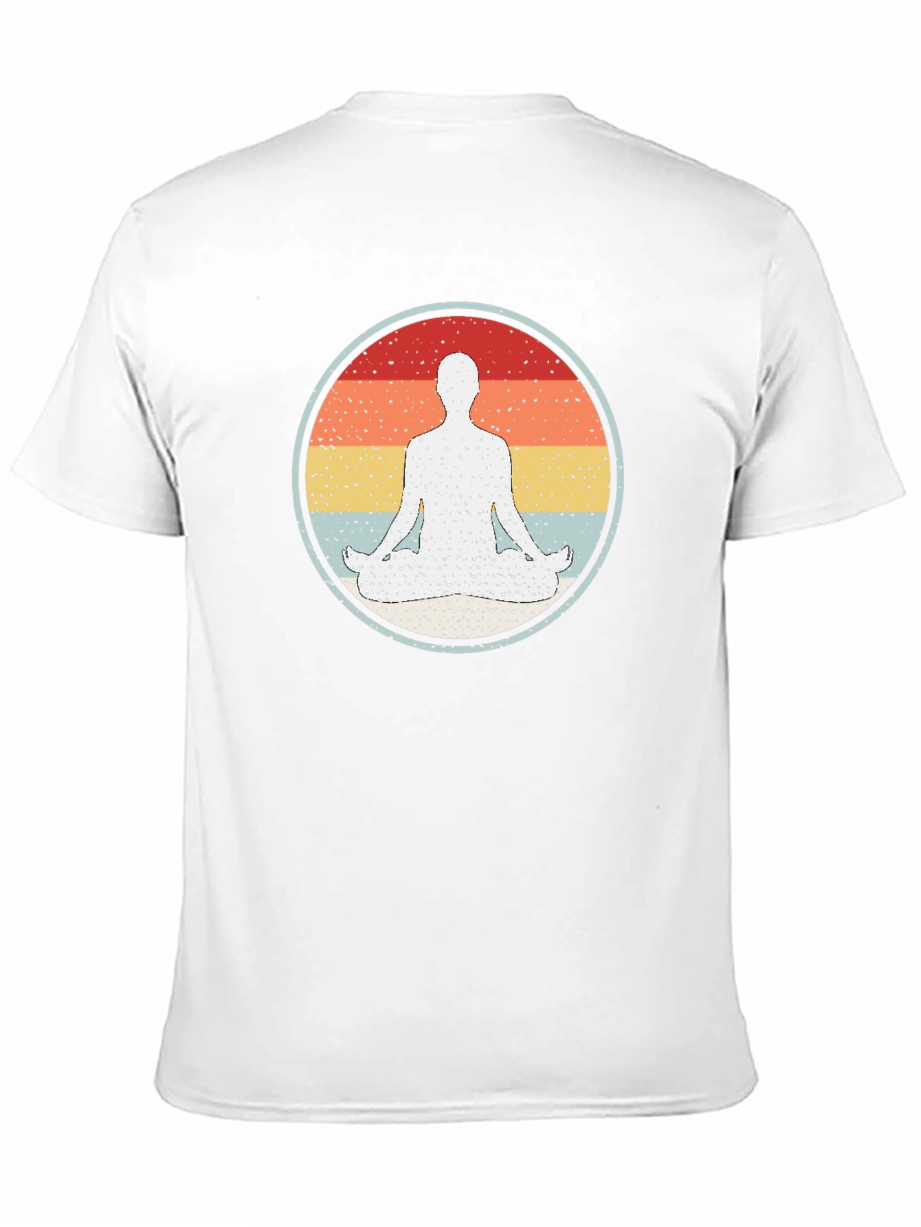 Retro Yoga Pose Graphic Tee - Meditate in Style