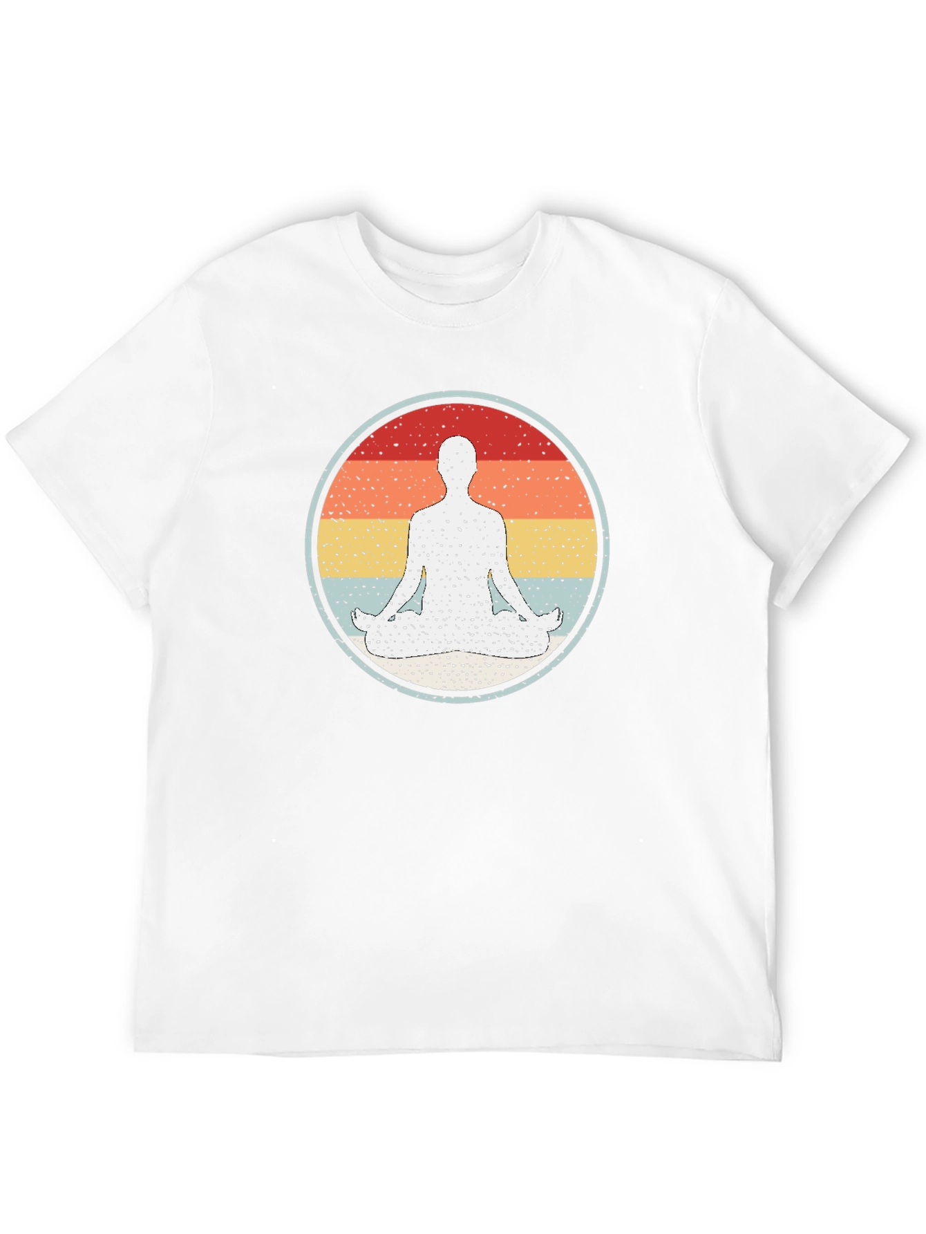 Retro Yoga Pose Graphic Tee - Meditate in Style