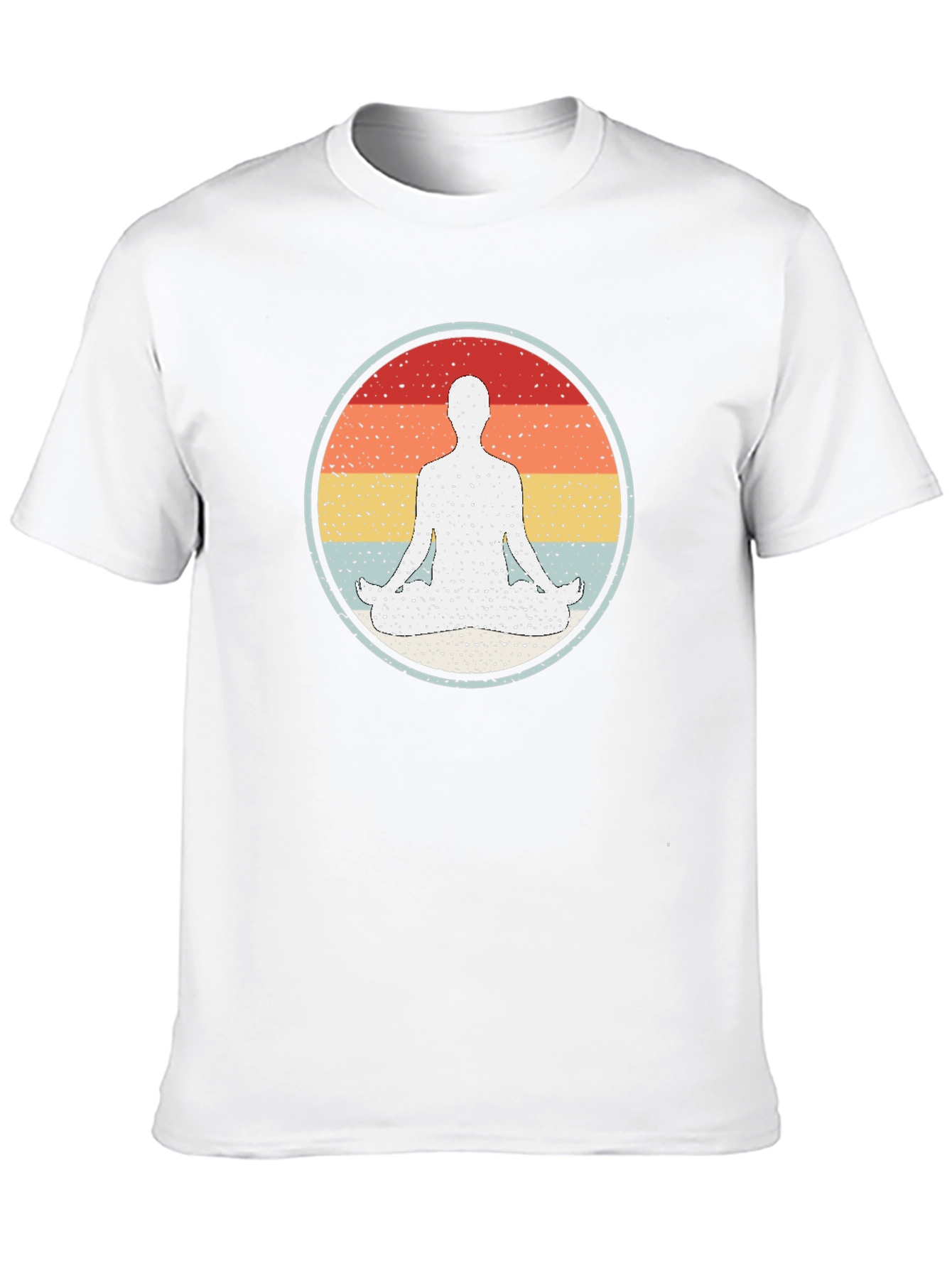 Retro Yoga Pose Graphic Tee - Meditate in Style