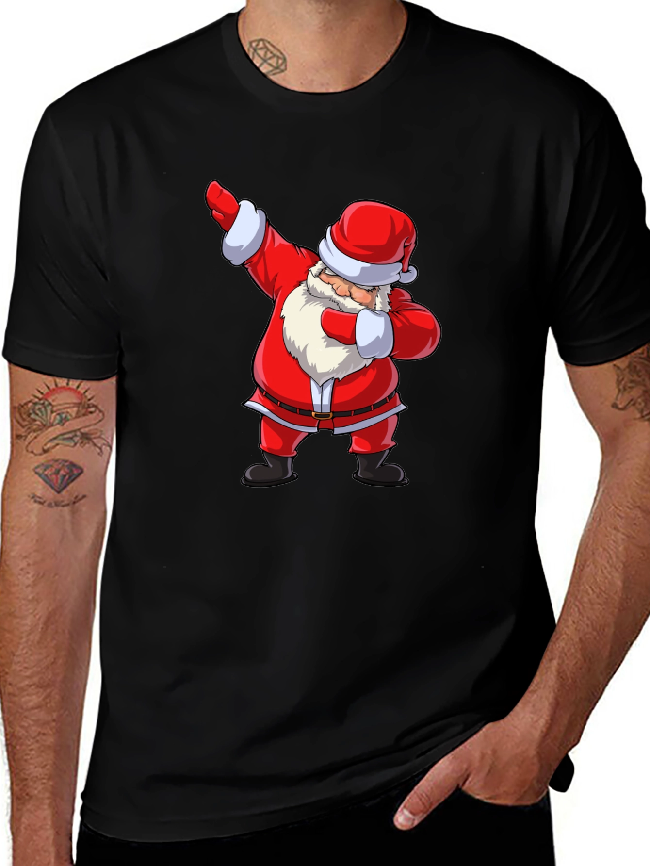 Santa Dabbing Graphic T-Shirt - Holiday Cheer