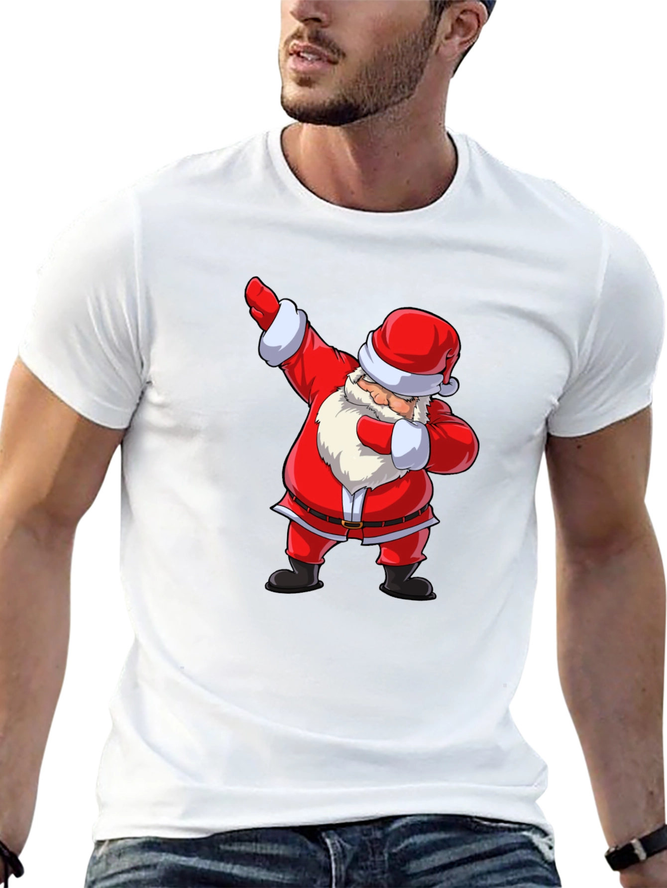 Santa Dabbing Graphic T-Shirt - Holiday Cheer