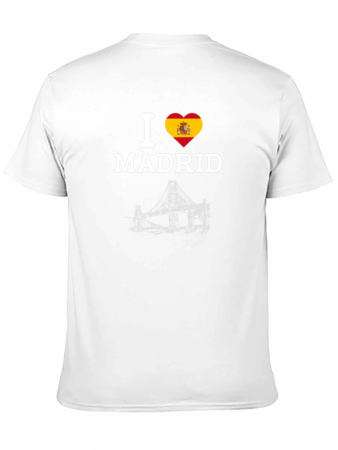 I Heart Madrid Spain Bridge Black T-Shirt