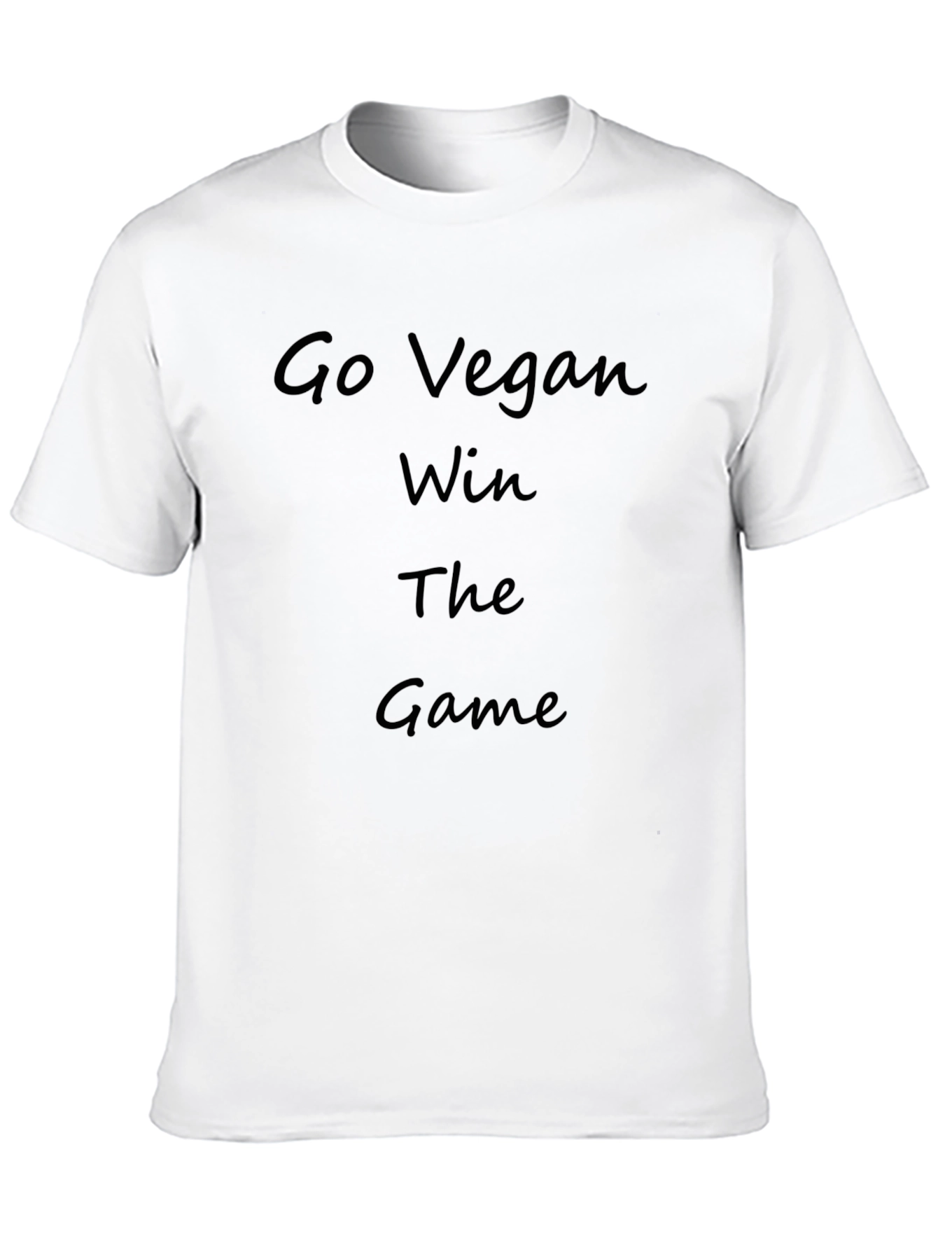 Go Vegan Win the Game Black Tee