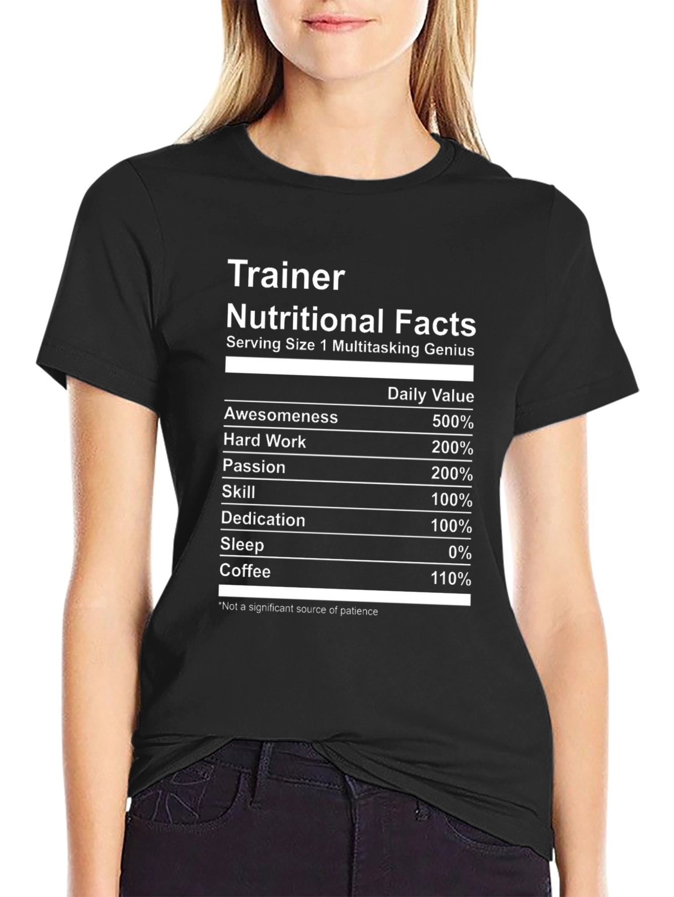 Trainer Nutritional Facts Novelty T-Shirt
