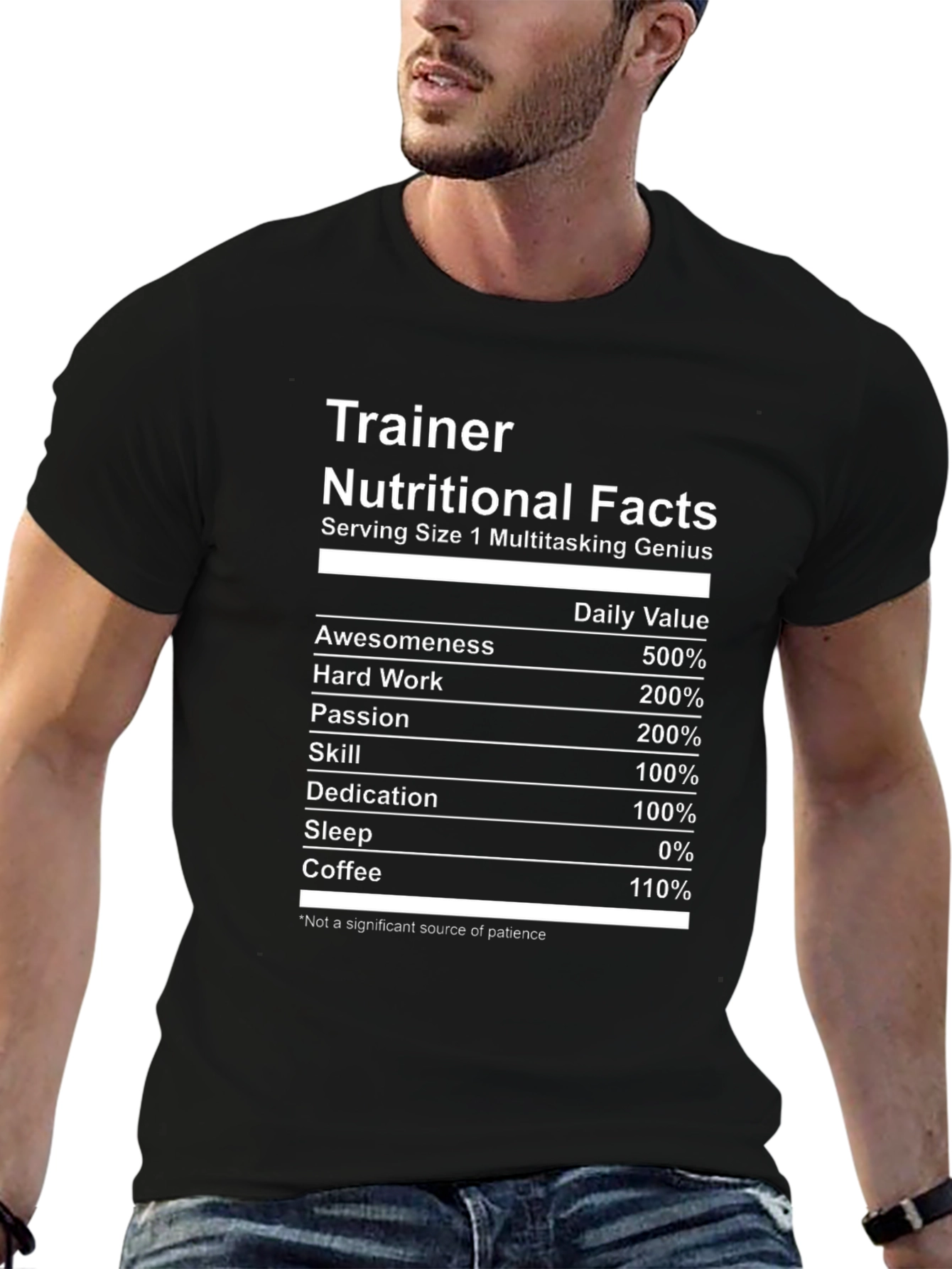 Trainer Nutritional Facts Novelty T-Shirt