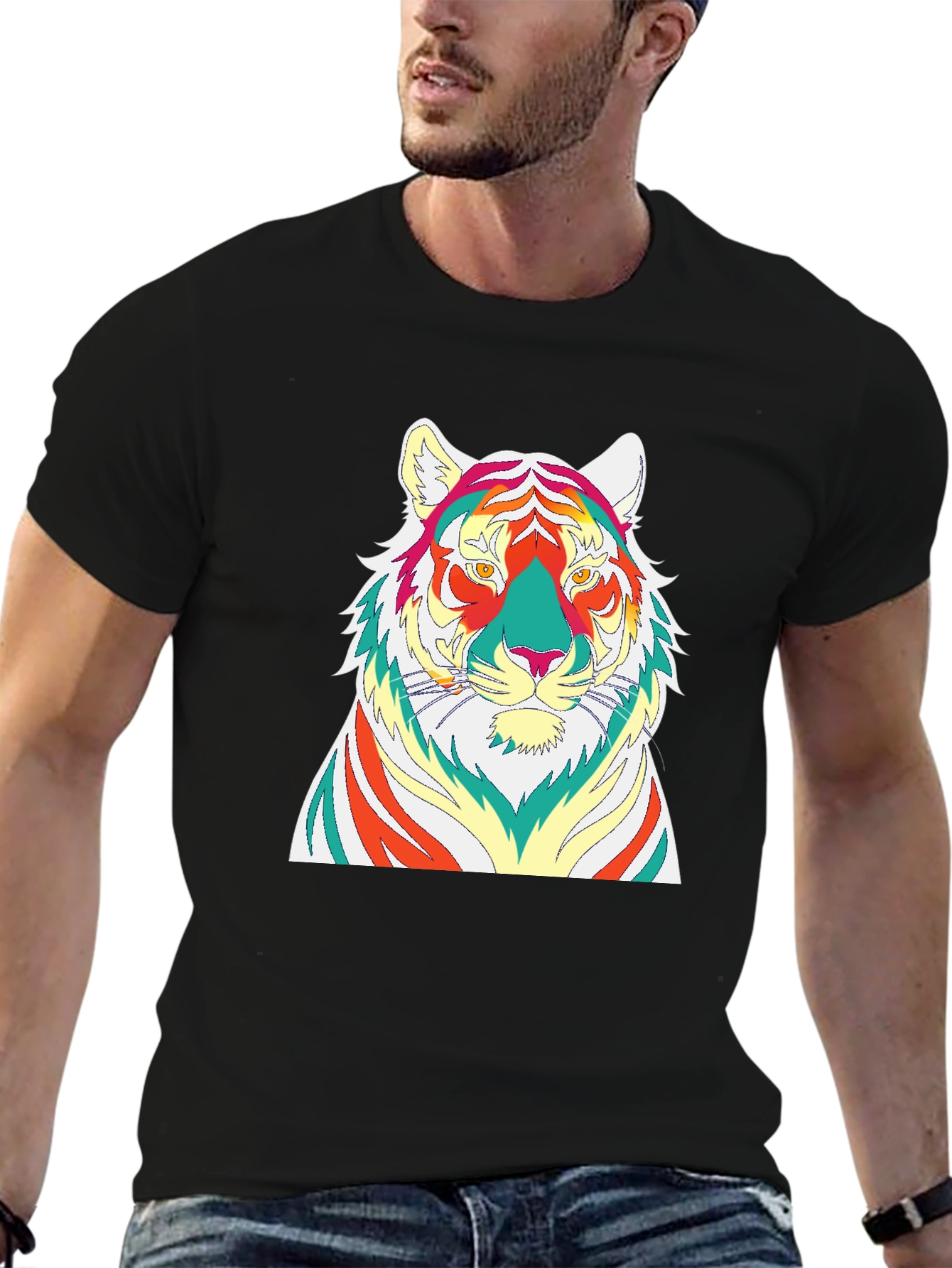 Vibrant Tiger Graphic Tee - Modern Style