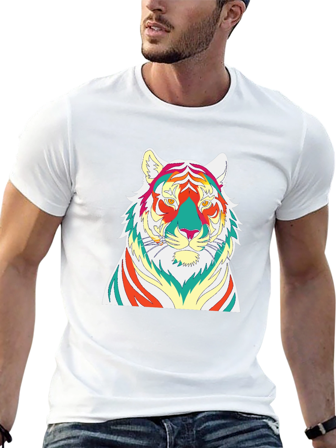 Vibrant Tiger Graphic Tee - Modern Style