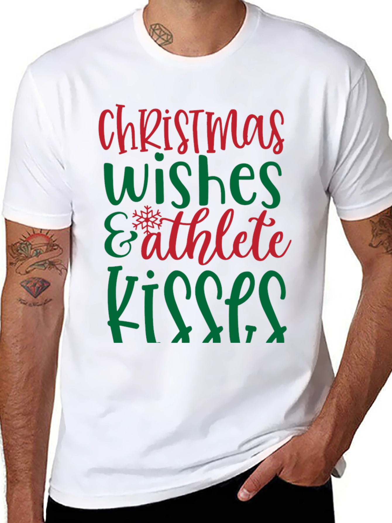 Christmas Wishes Athlete Kisses Graphic Tee